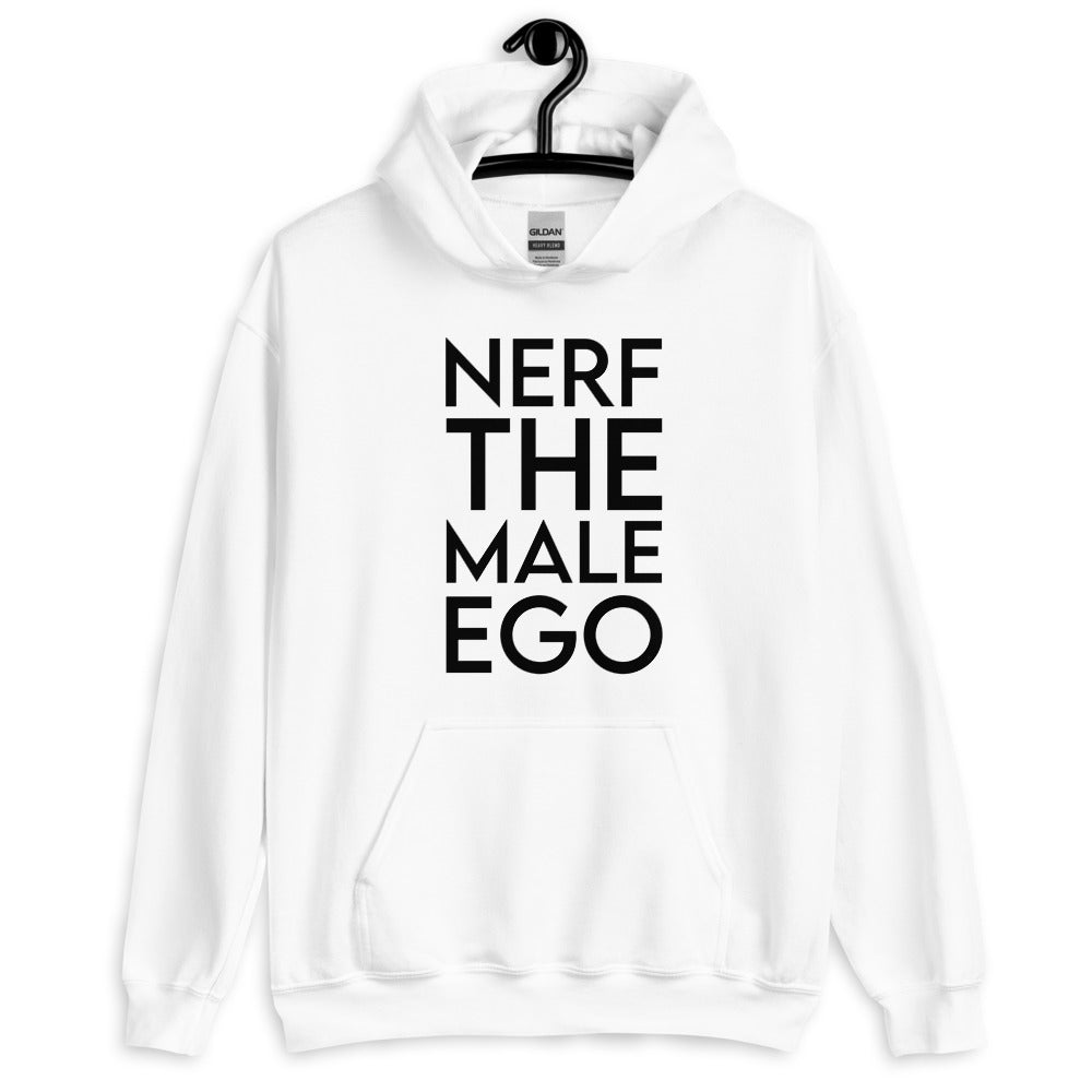 Nerf the Male Ego | Unisex Hoodie | Feminist Gamer Threads and Thistles Inventory