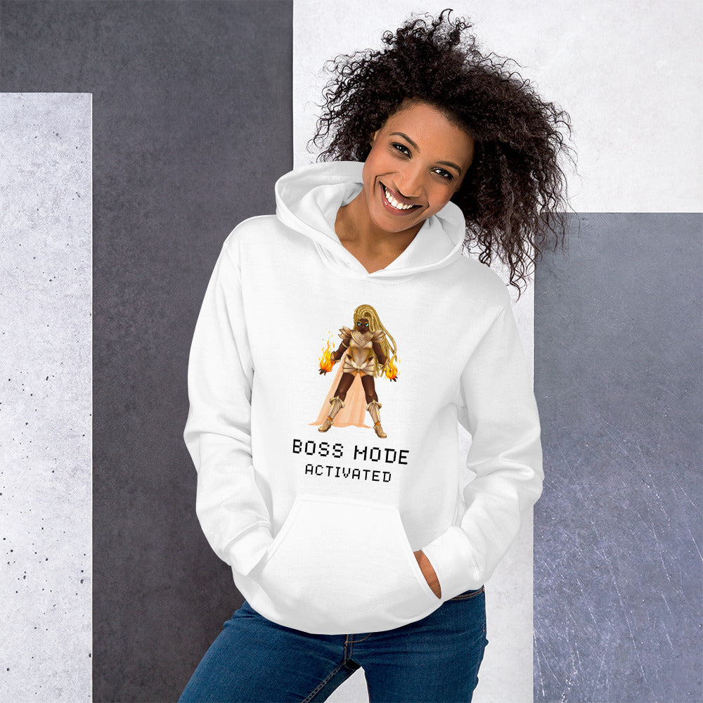Boss mode | Unisex Hoodie | Feminist Gamer Threads and Thistles Inventory