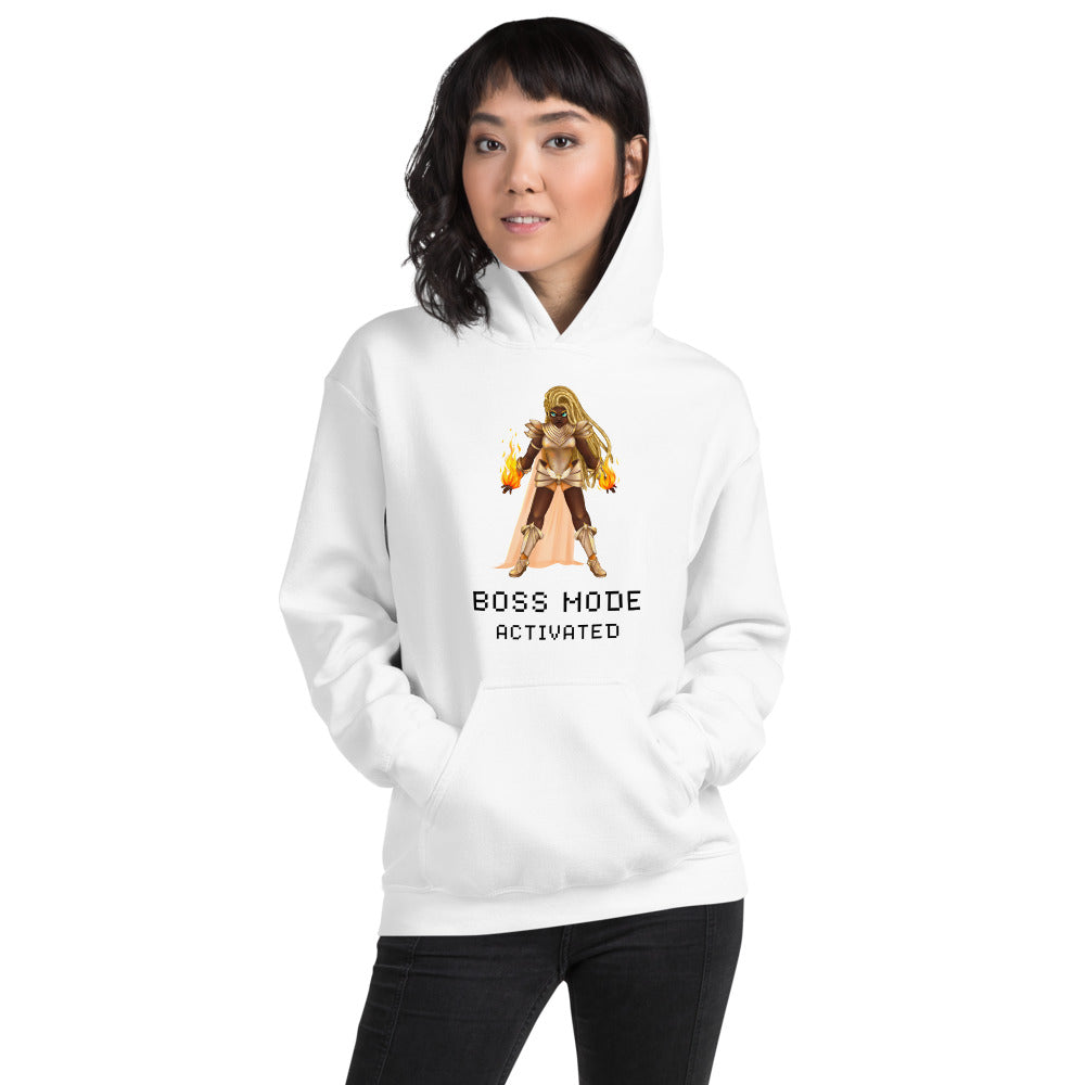 Boss mode | Unisex Hoodie | Feminist Gamer Threads and Thistles Inventory