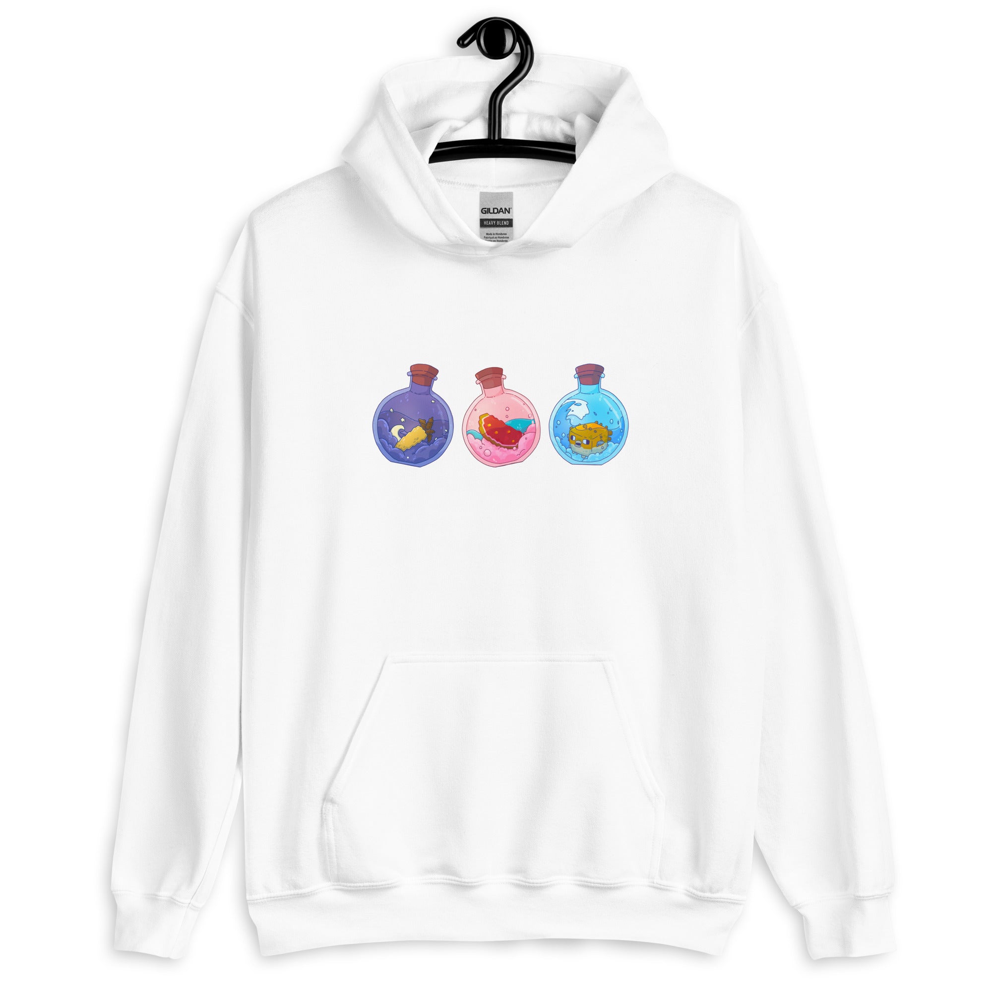 Potion Bottles | Unisex Hoodie | Minecraft Threads and Thistles Inventory