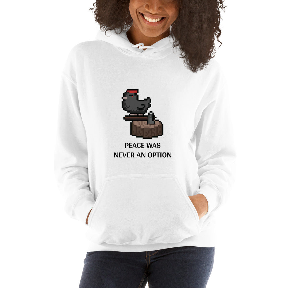 Peace Was Never an Option | Unisex Hoodie | Stardew Valley Threads and Thistles Inventory