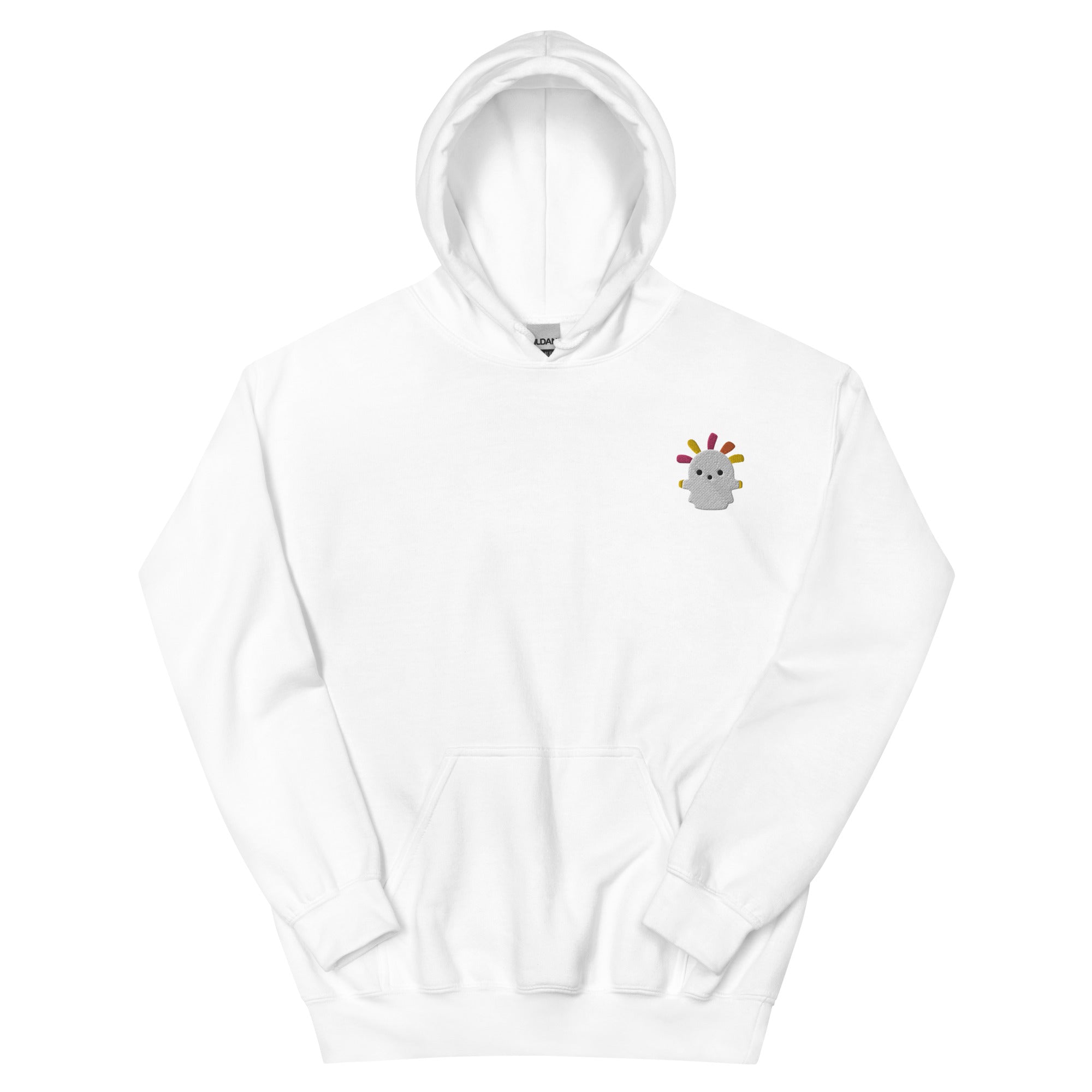 Squeakoid | Embroidered Unisex Hoodie | Animal Crossing Threads and Thistles Inventory White S