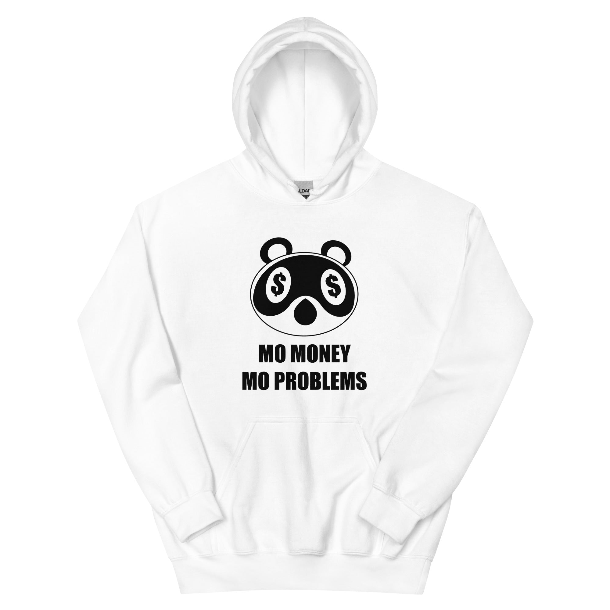 Mo Money Mo Problems | Unisex Hoodie | Animal Crossing Threads and Thistles Inventory White S