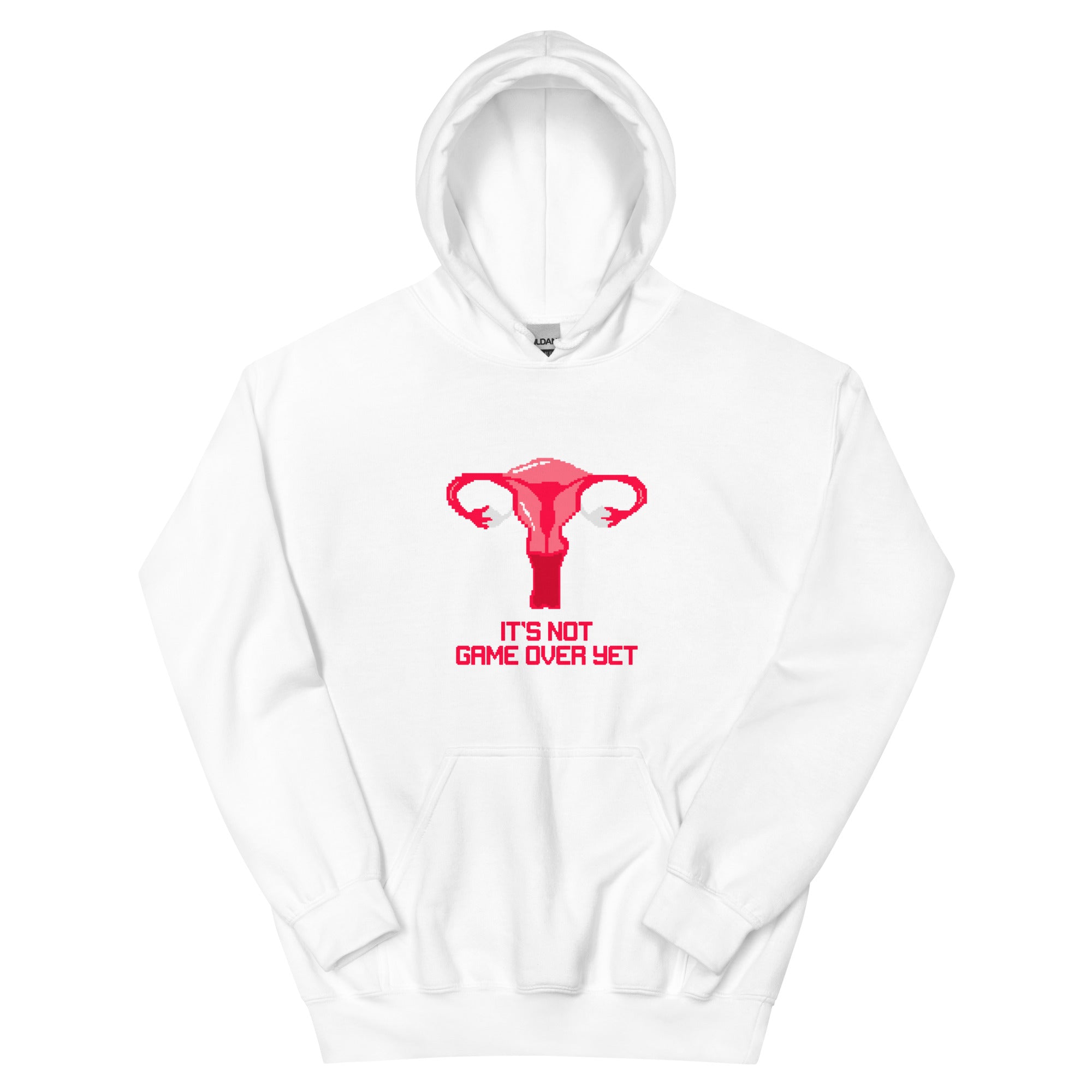 It's Not Game Over Yet | Unisex Hoodie | Feminist Gamer Threads and Thistles Inventory White S