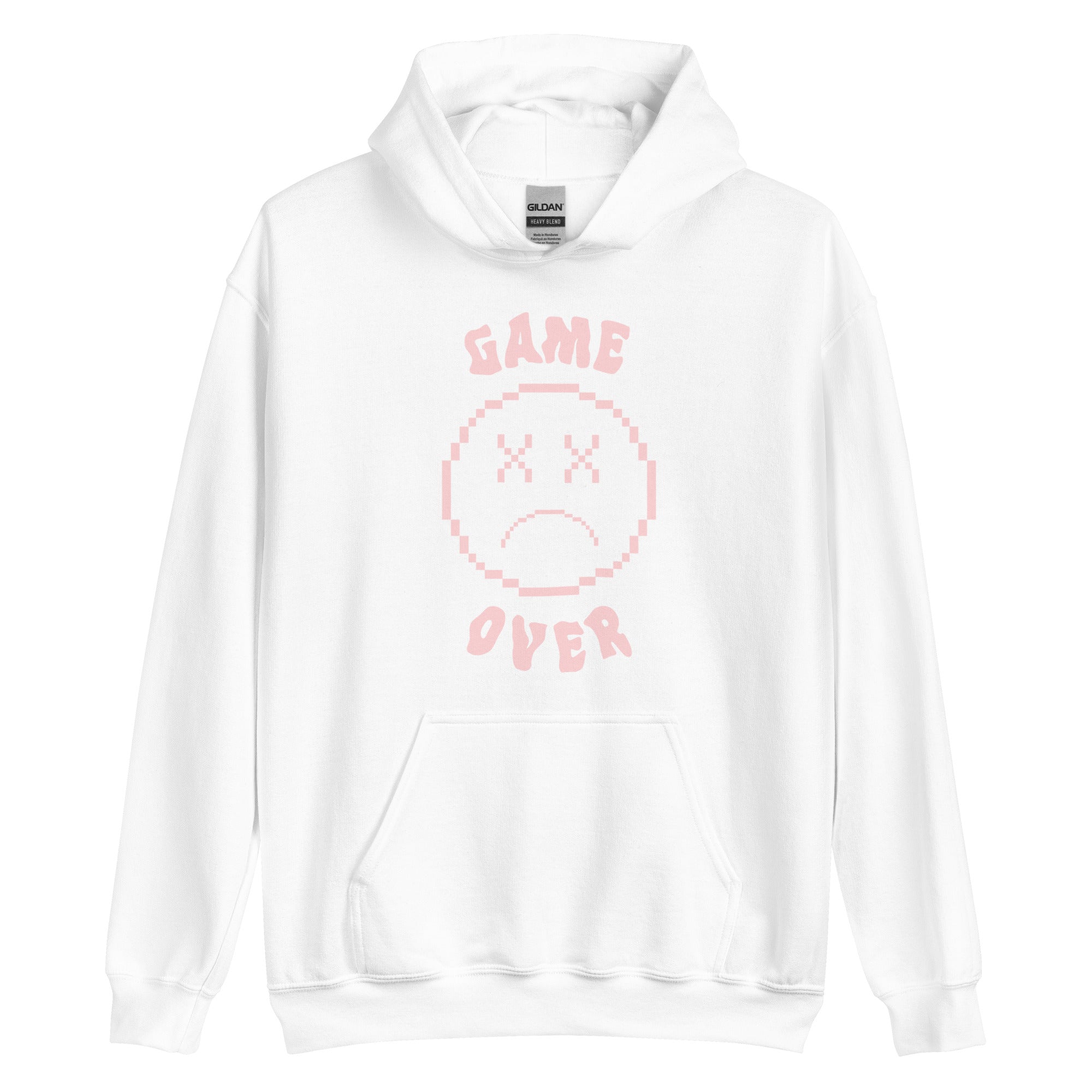 Game Over Smiley | Unisex Hoodie Threads and Thistles Inventory White S