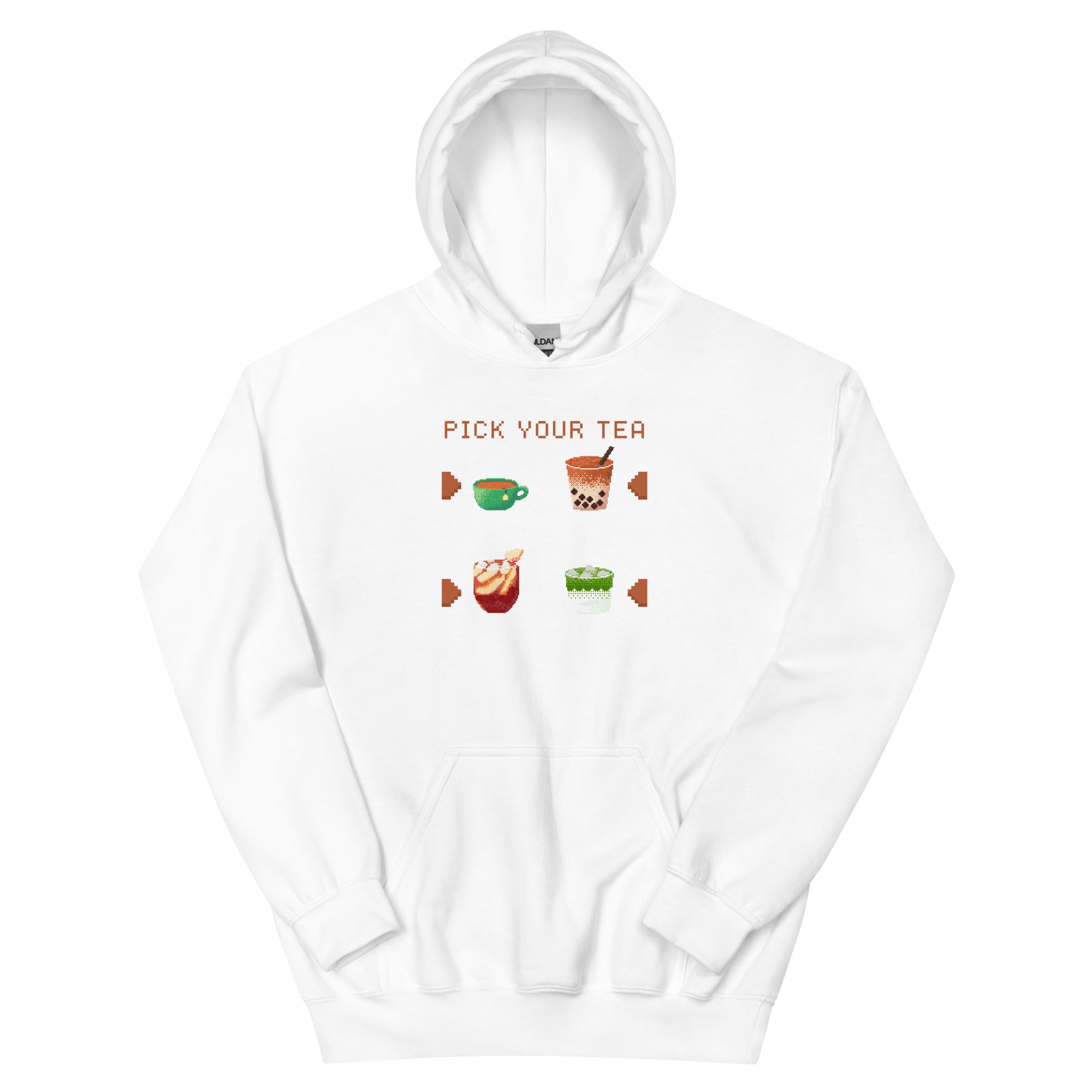 Pick Your Tea | Unisex Hoodie | Cozy Gamer Threads & Thistles Inventory White S