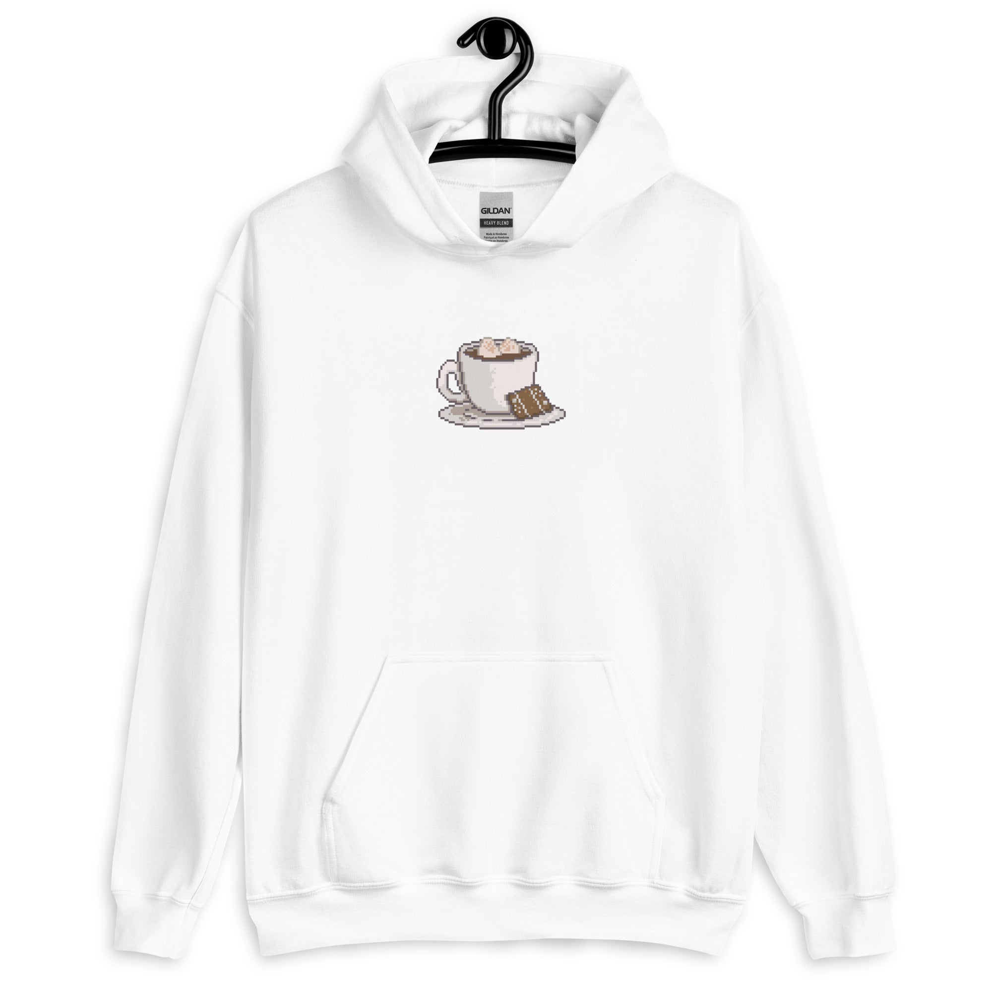 Pixelated Cocoa and Switch | Unisex Hoodie | Cozy Gamer Christmas Hoodie Threads & Thistles Inventory