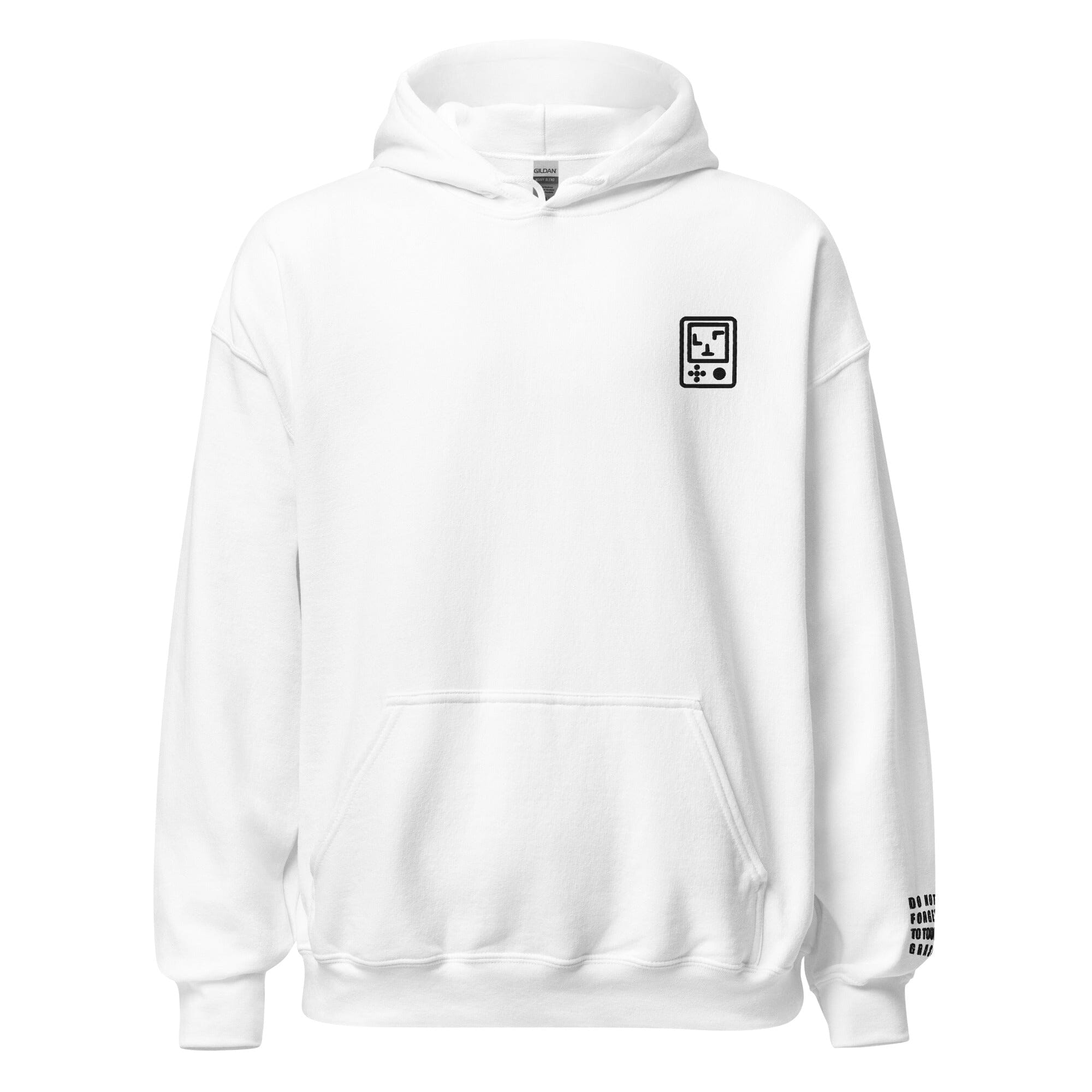 Touch Grass | Embroidered Unisex Hoodie | Gamer Affirmations Threads & Thistles Inventory White S