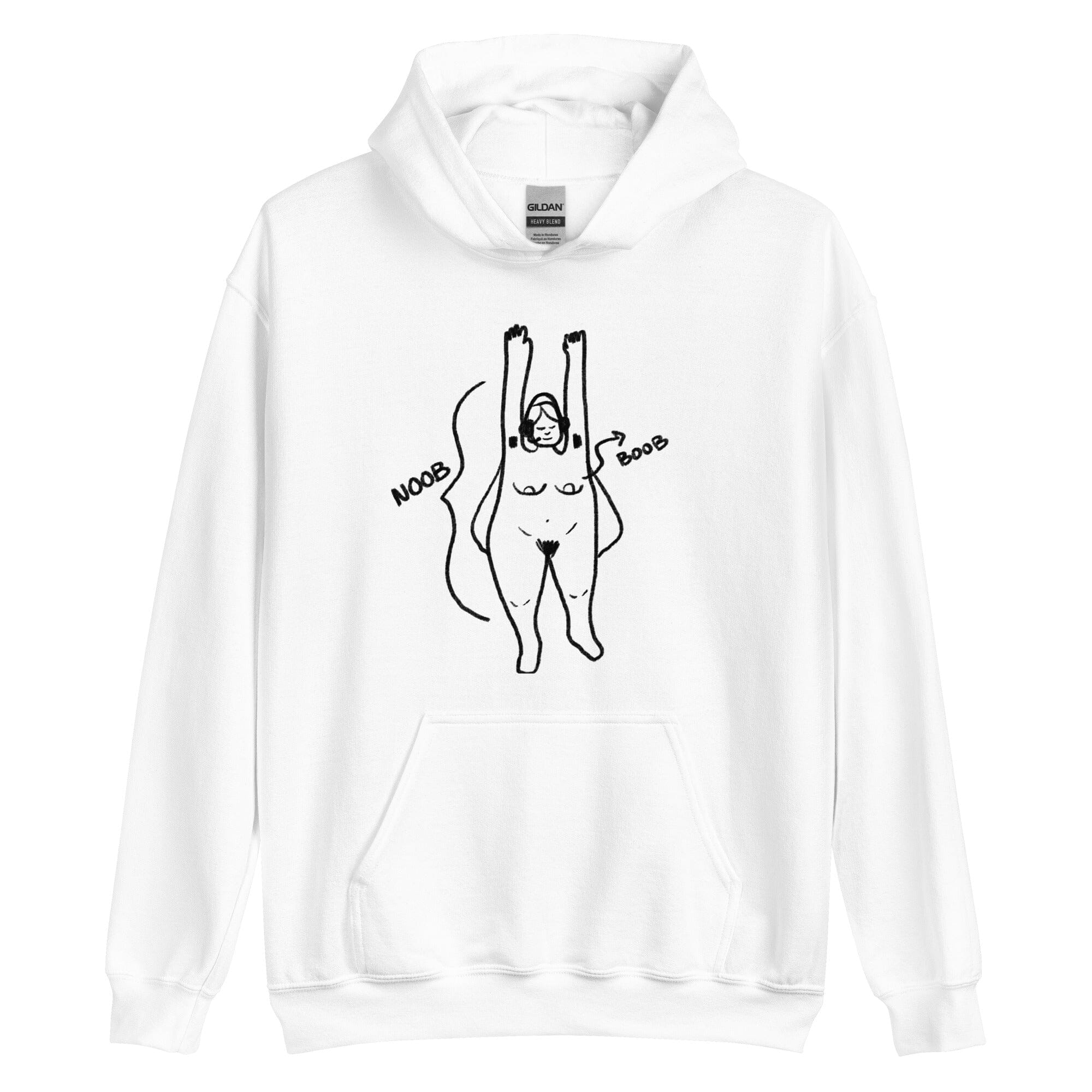 Noob Anatomy | Unisex Hoodie | Feminist Gamer Threads & Thistles Inventory White S