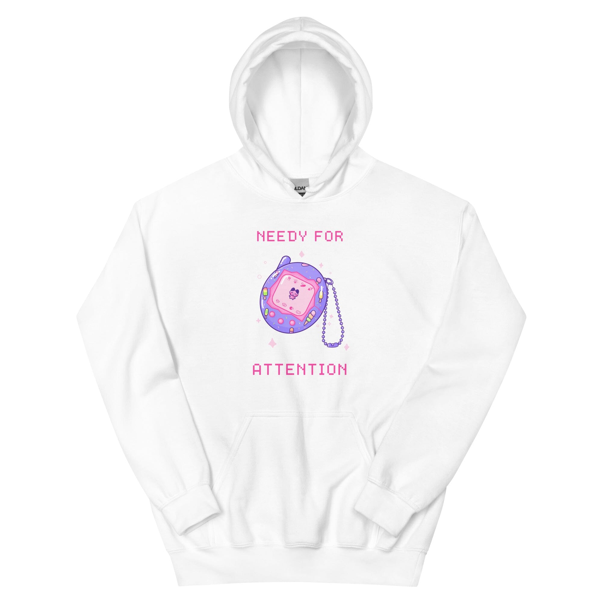 Needy for Attention | Unisex Hoodie | Retro Gaming Threads & Thistles Inventory White S