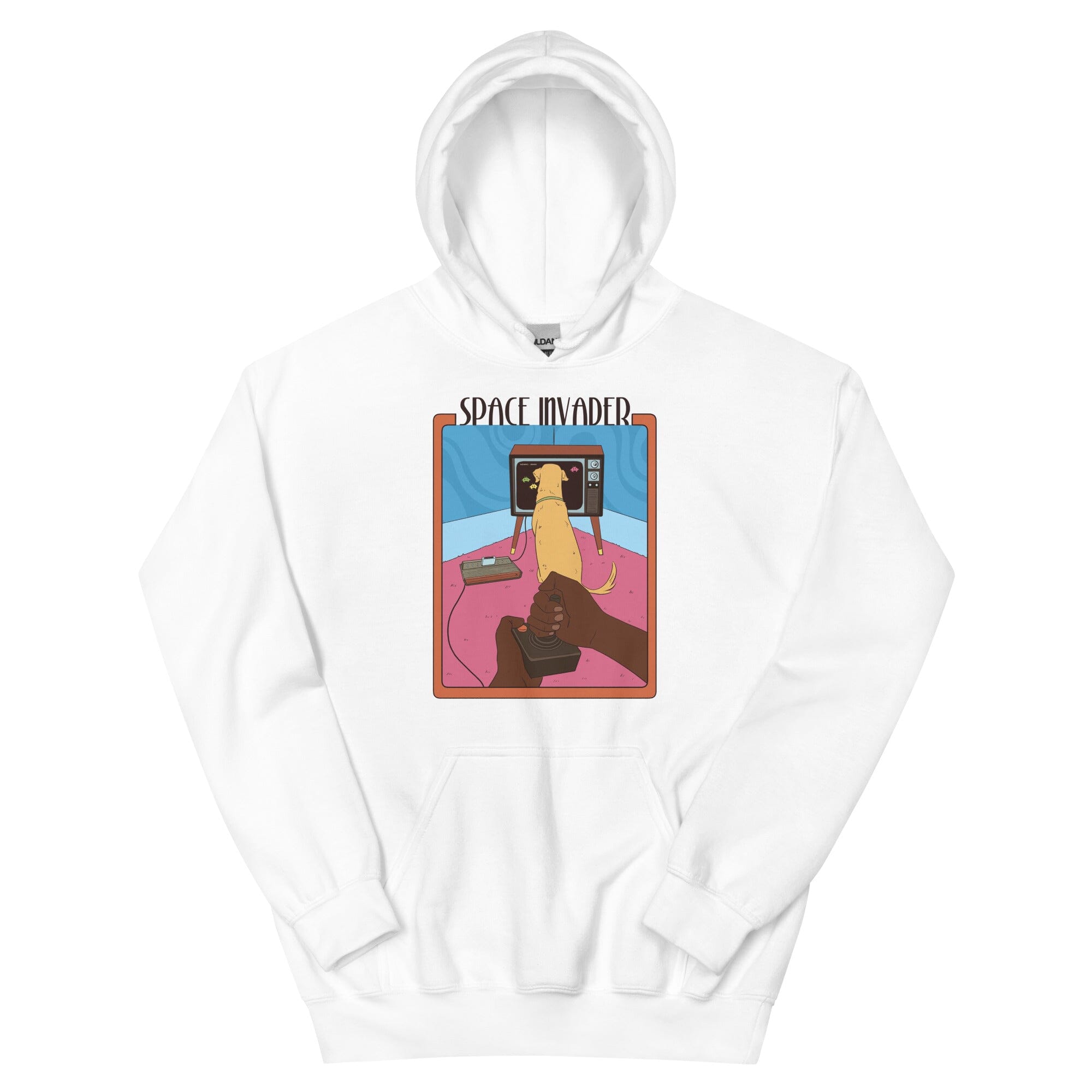Space Invader | Unisex Hoodie | Retro Gaming Threads & Thistles Inventory White S