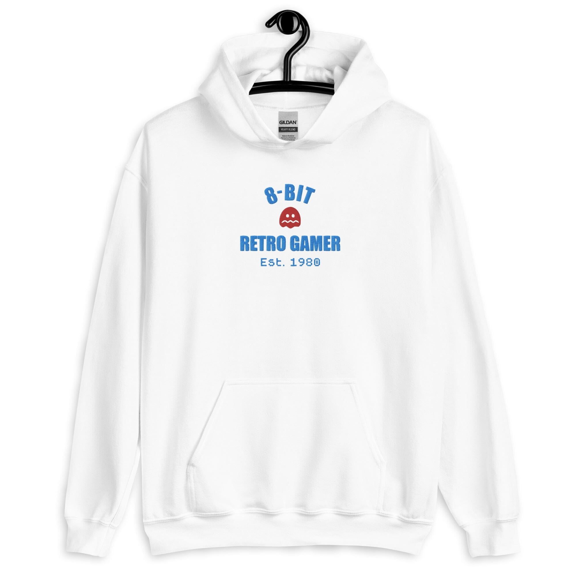 8-Bit Retro Gamer | Embroidered Unisex Hoodie | Retro Gaming Threads & Thistles Inventory