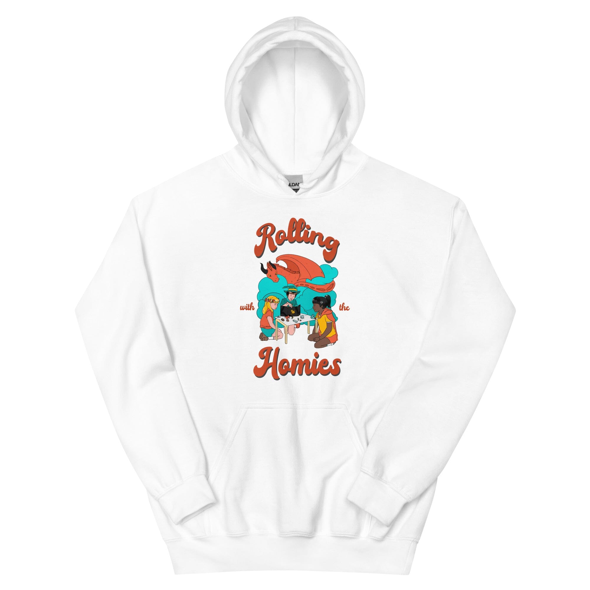 Rolling with the Homies | Unisex Hoodie | Retro Gaming Threads & Thistles Inventory White S