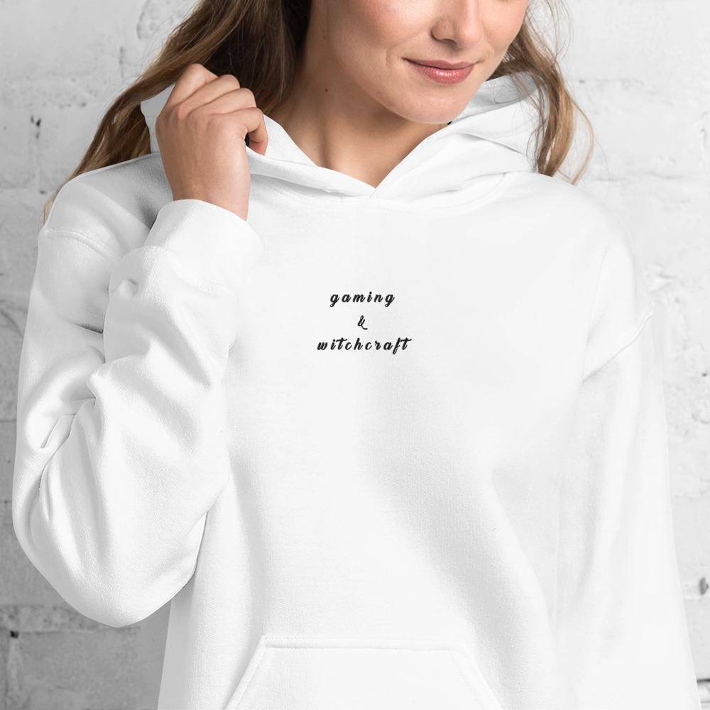 Gaming & Witchcraft | Embroidered Unisex Hoodie Threads and Thistles Inventory