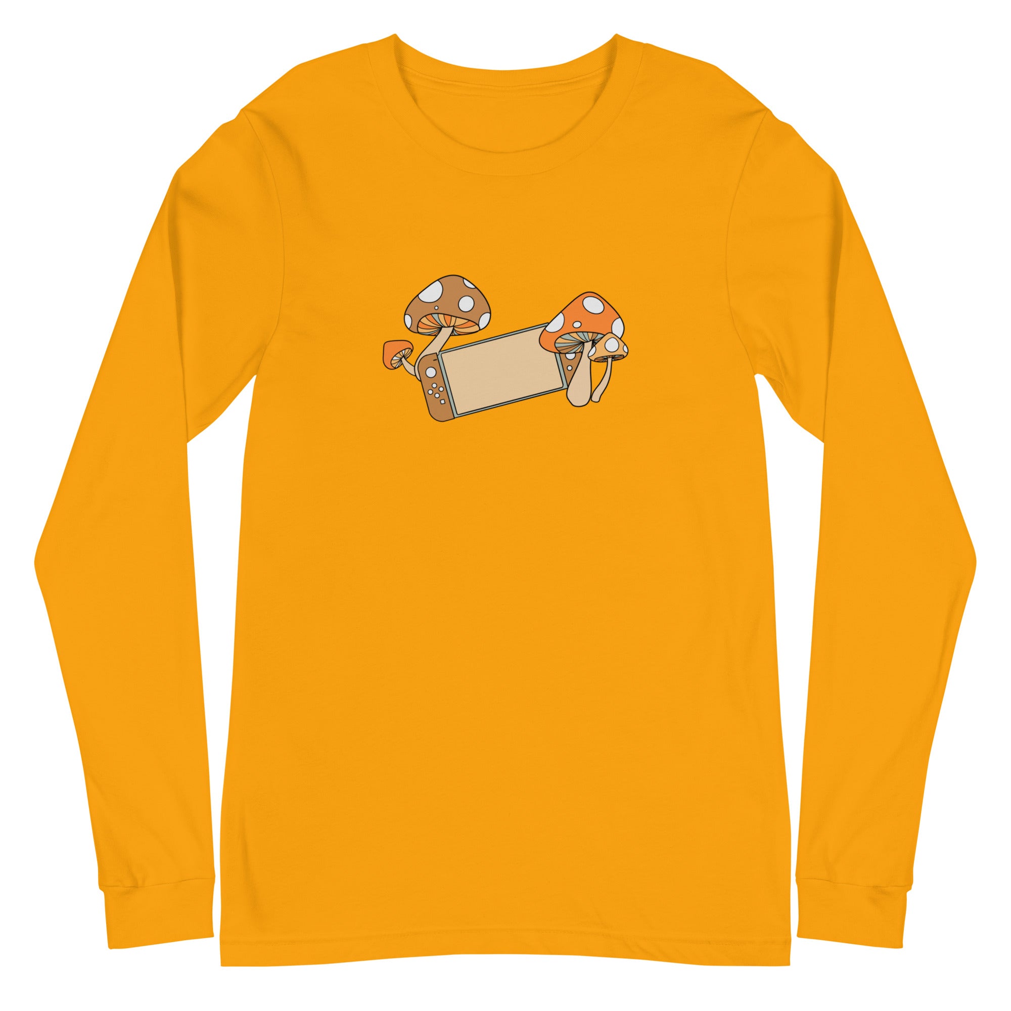 Fall Switch | Unisex Long Sleeve Tee | Fall Cozy Gamer Threads & Thistles Inventory Gold XS
