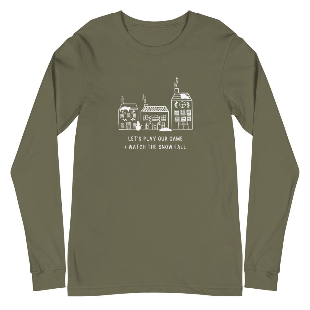 Play Our Game | Seasonal Unisex Long Sleeve Tee Threads and Thistles Inventory Military Green XS
