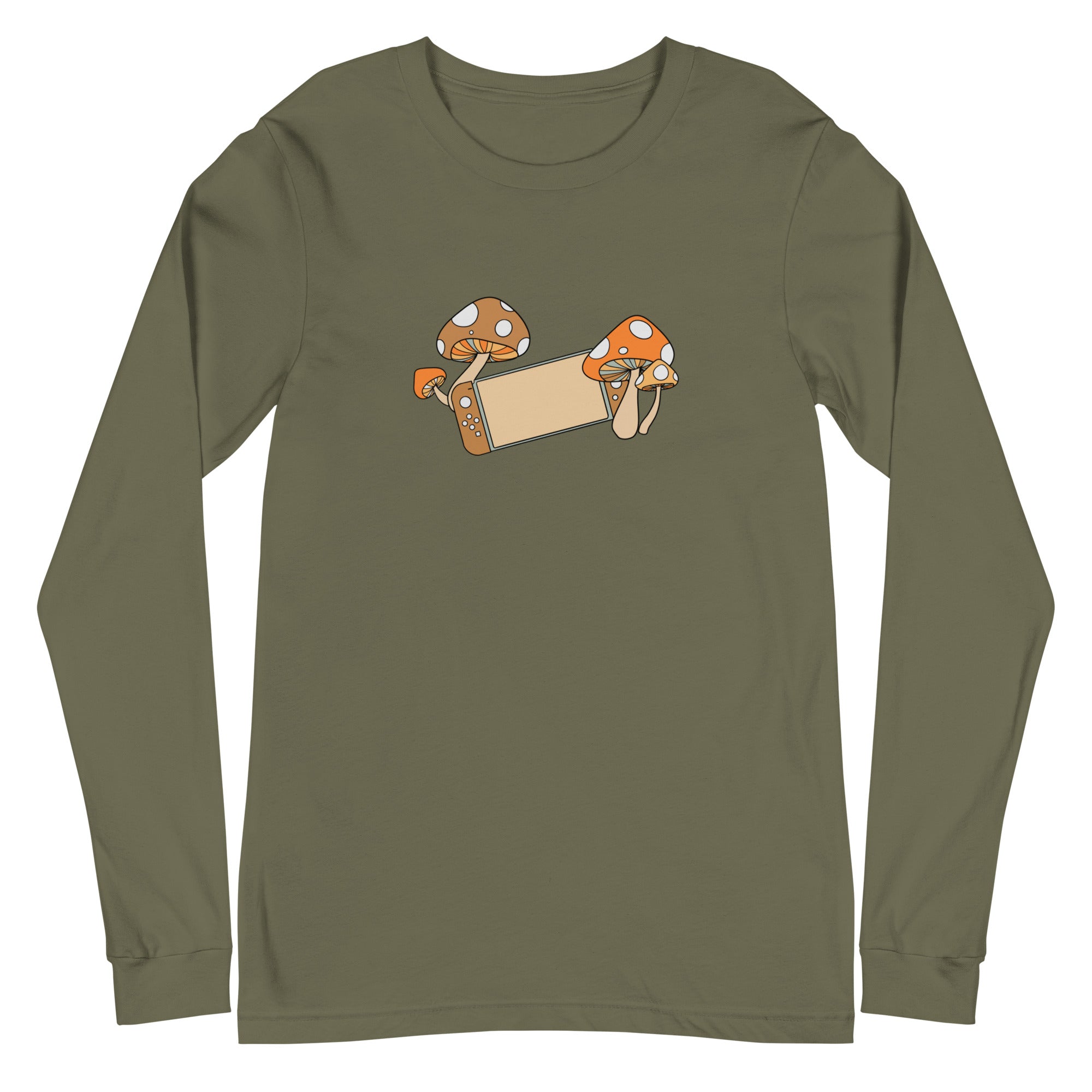 Fall Switch | Unisex Long Sleeve Tee | Fall Cozy Gamer Threads & Thistles Inventory Military Green XS