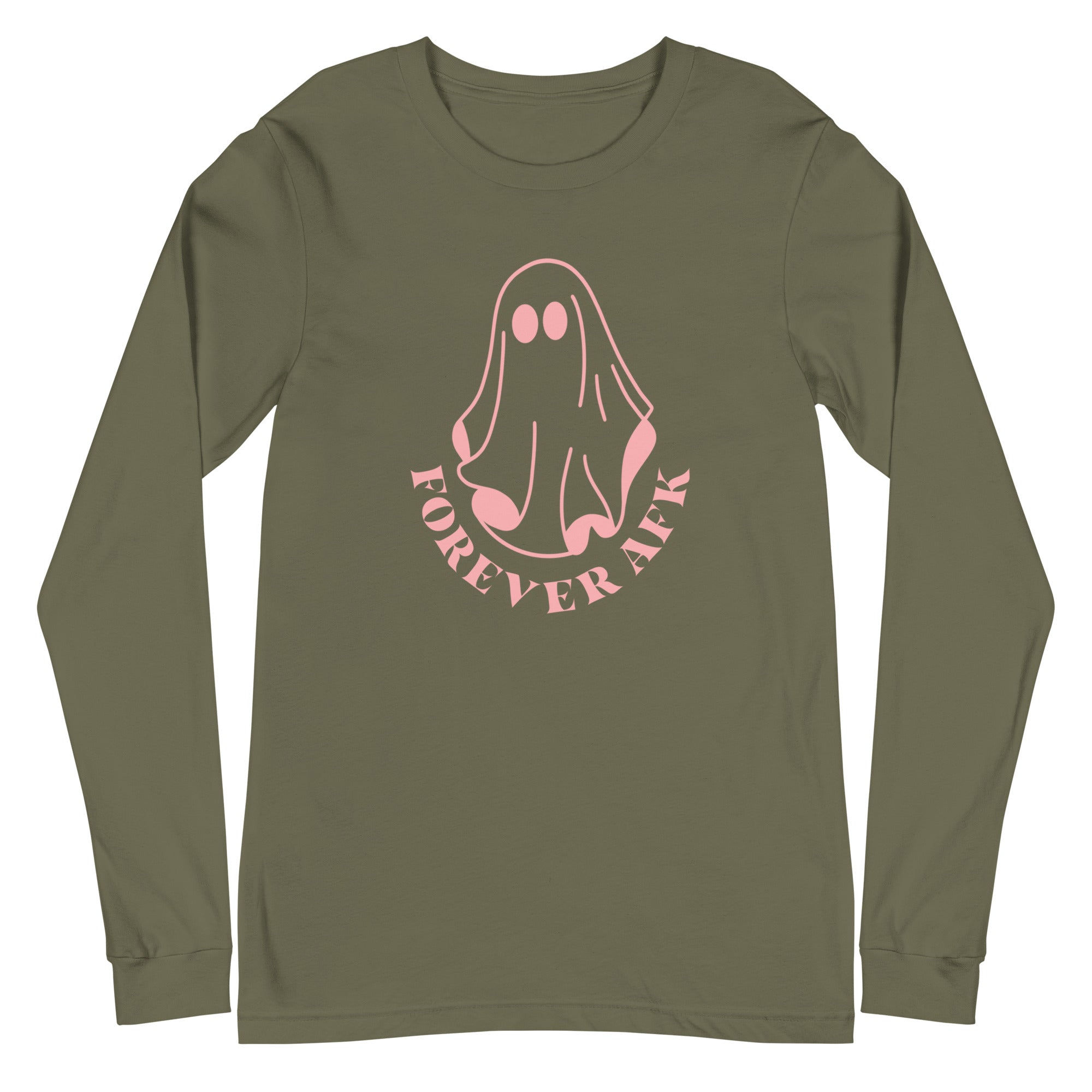 Forever AFK | Fall Unisex Long Sleeve Tee Threads & Thistles Inventory Military Green XS