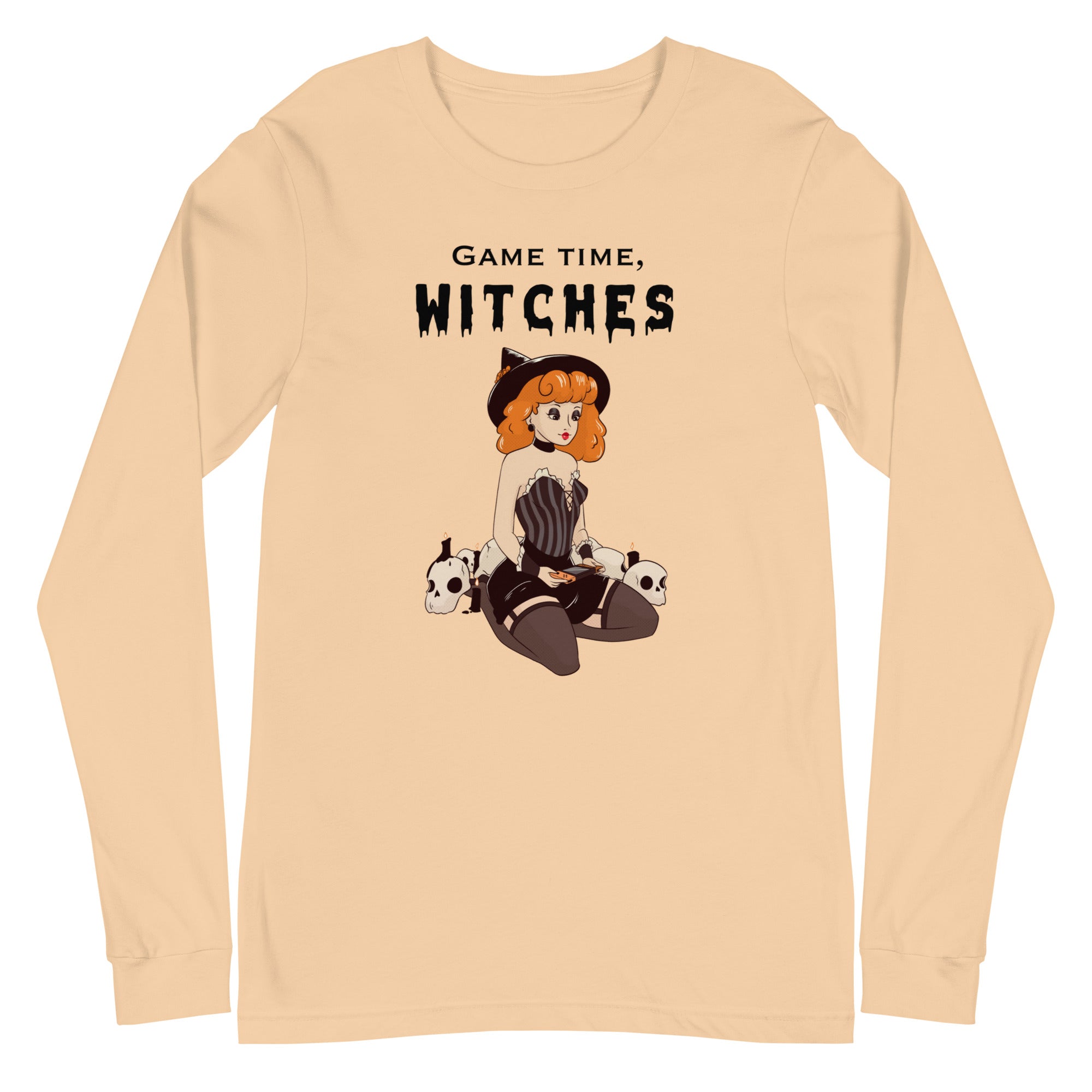 Game Time, Witches | Fall Unisex Long Sleeve Tee Threads & Thistles Inventory Sand Dune XS