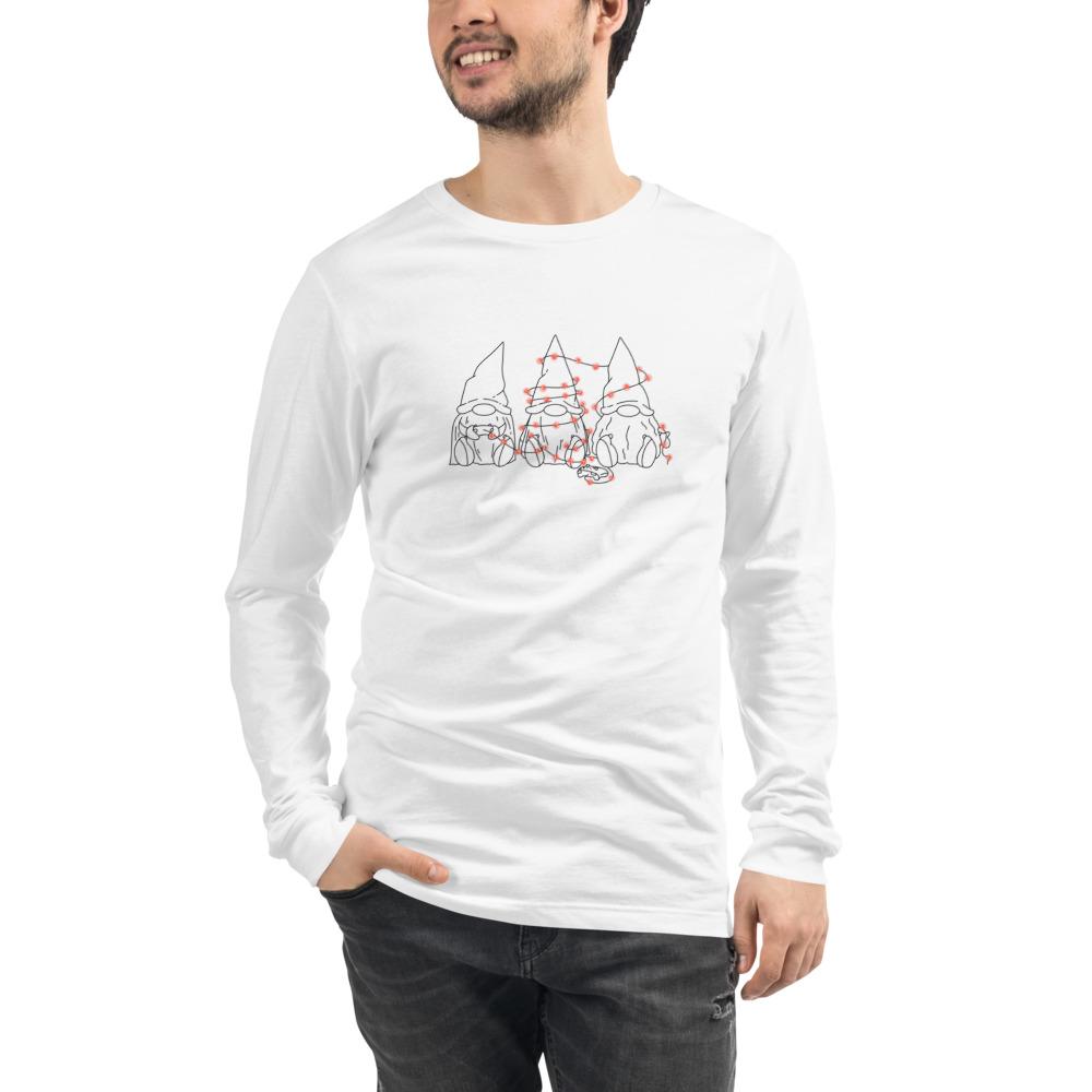 Gamer Gnome Christmas | Seasonal Unisex Long Sleeve Tee Threads and Thistles Inventory