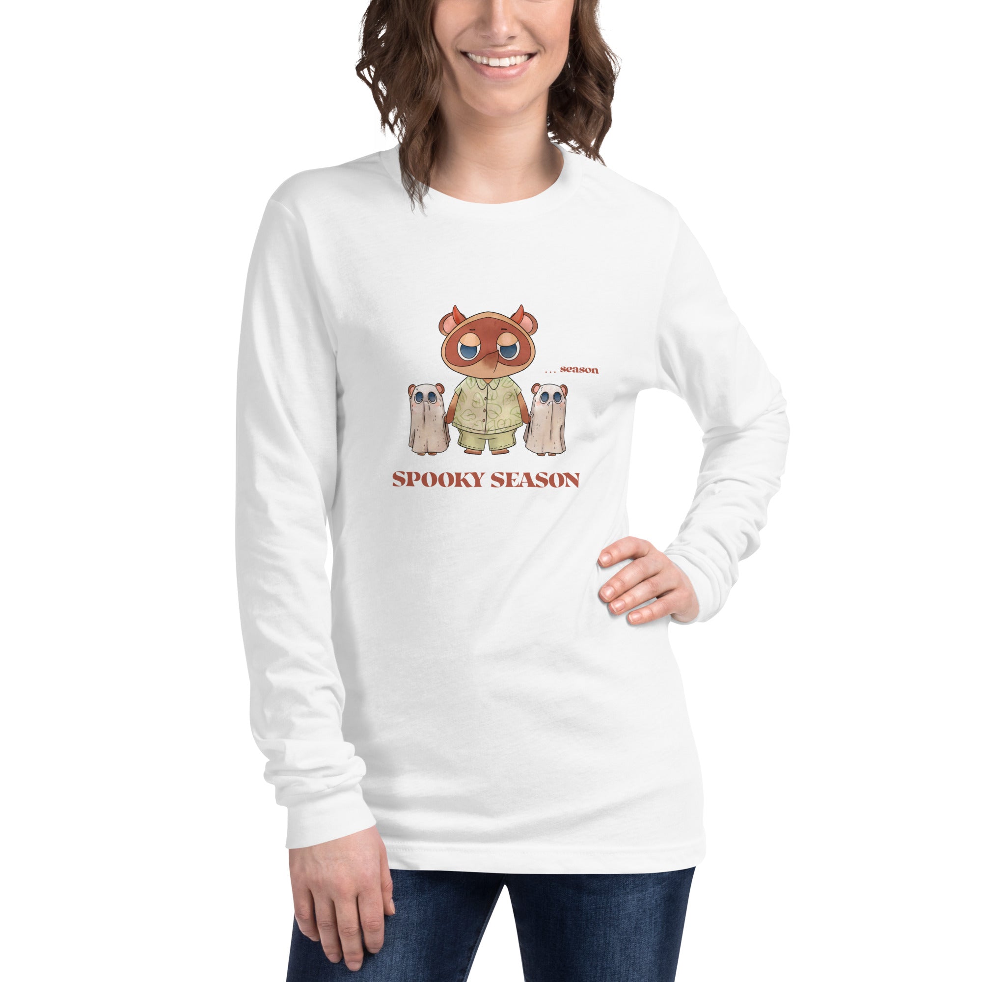 Spooky Season | Unisex Long Sleeve Tee | Animal Crossing Fall Cozy Gamer Threads and Thistles Inventory