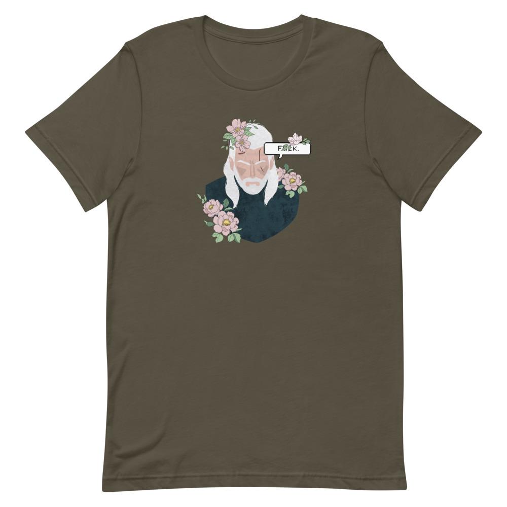 Floral Witcher | Short-Sleeve Unisex T-Shirt | The Witcher Threads and Thistles Inventory Army S