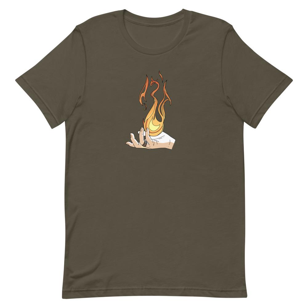Destruction Spell | Short-Sleeve Unisex T-Shirt | Skyrim Threads and Thistles Inventory Army S