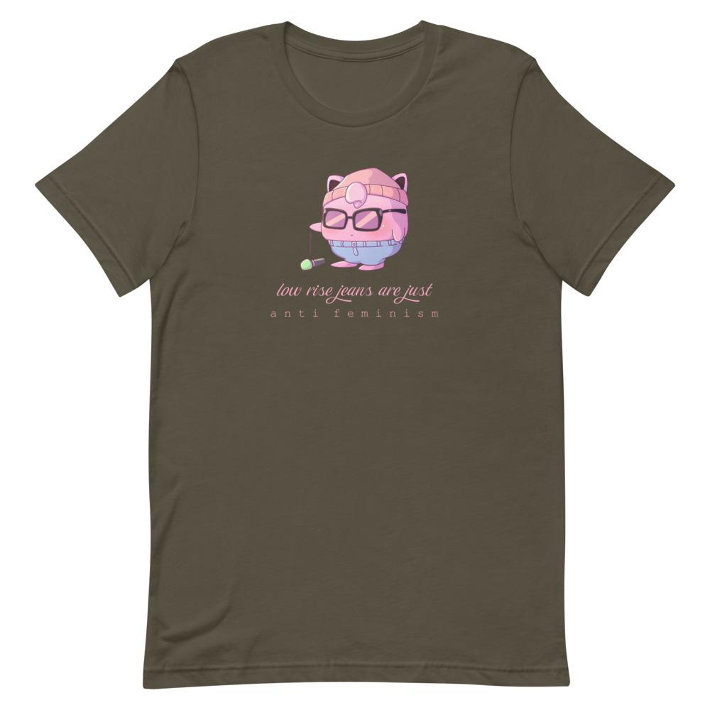 Low Rise Jeans | Short-Sleeve Unisex T-Shirt | Pokemon Threads and Thistles Inventory Army S