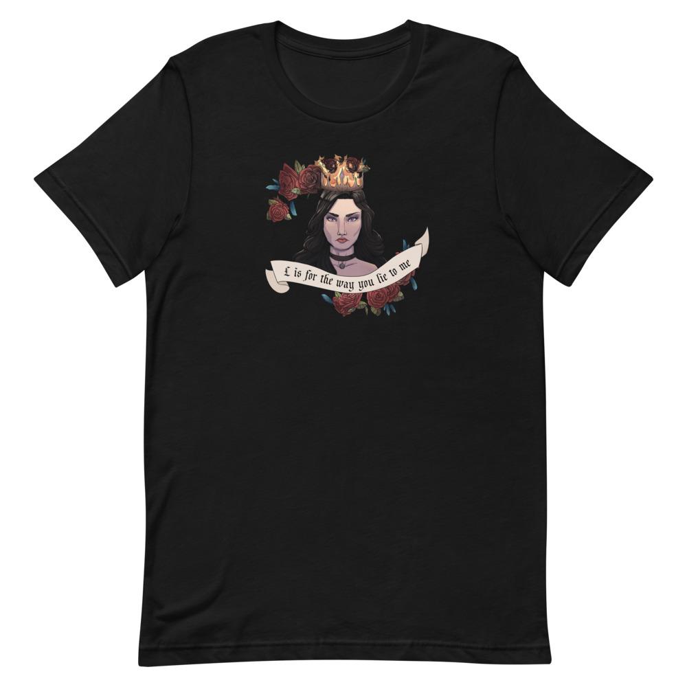 Lie to me | Short-Sleeve Unisex T-Shirt | The Witcher Threads and Thistles Inventory Black S