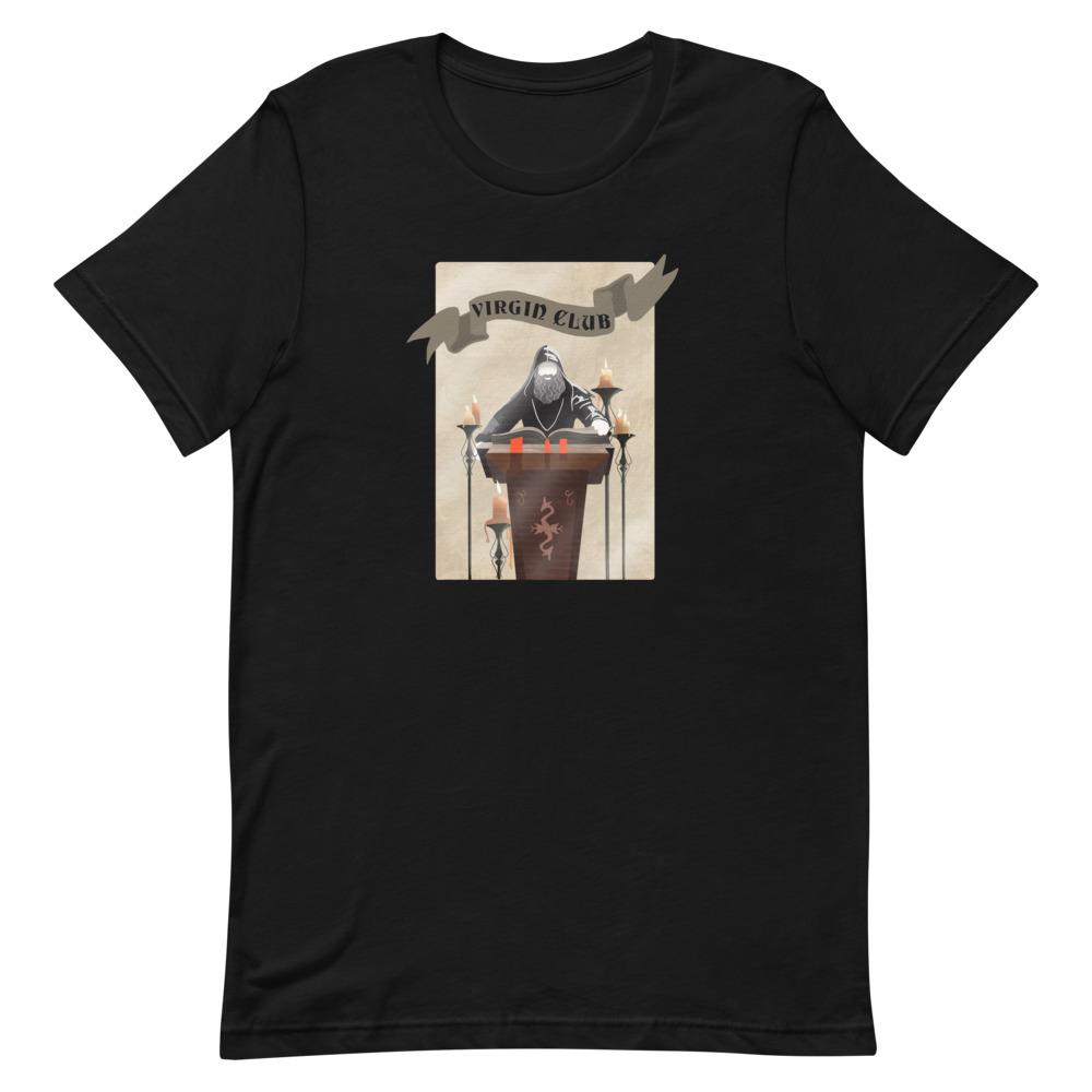 Virgin Club | Short-Sleeve Unisex T-Shirt | Skyrim Threads and Thistles Inventory Black S