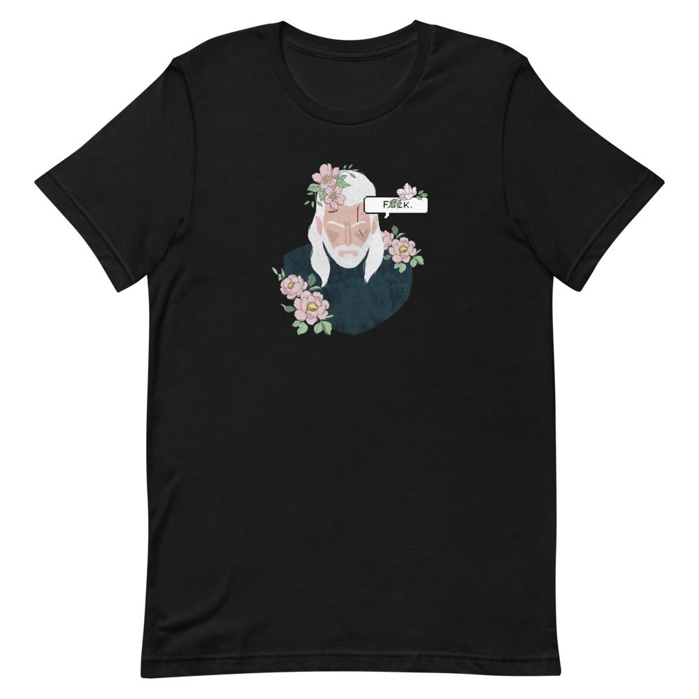 Floral Witcher | Short-Sleeve Unisex T-Shirt | The Witcher Threads and Thistles Inventory Black S