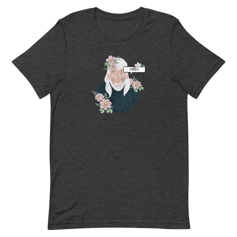 Floral Witcher | Short-Sleeve Unisex T-Shirt | The Witcher Threads and Thistles Inventory Dark Grey Heather S