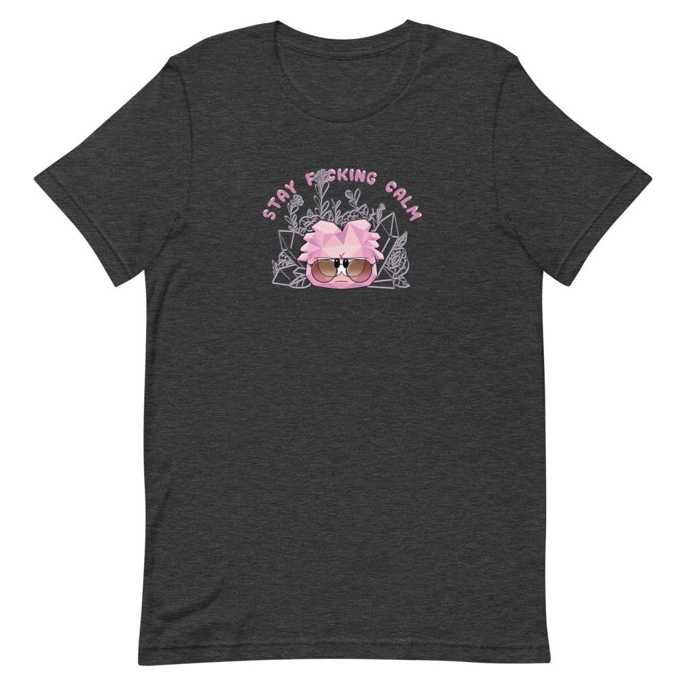 Stay Calm | Short-Sleeve Unisex T-Shirt | Club penguin Threads and Thistles Inventory Dark Grey Heather S