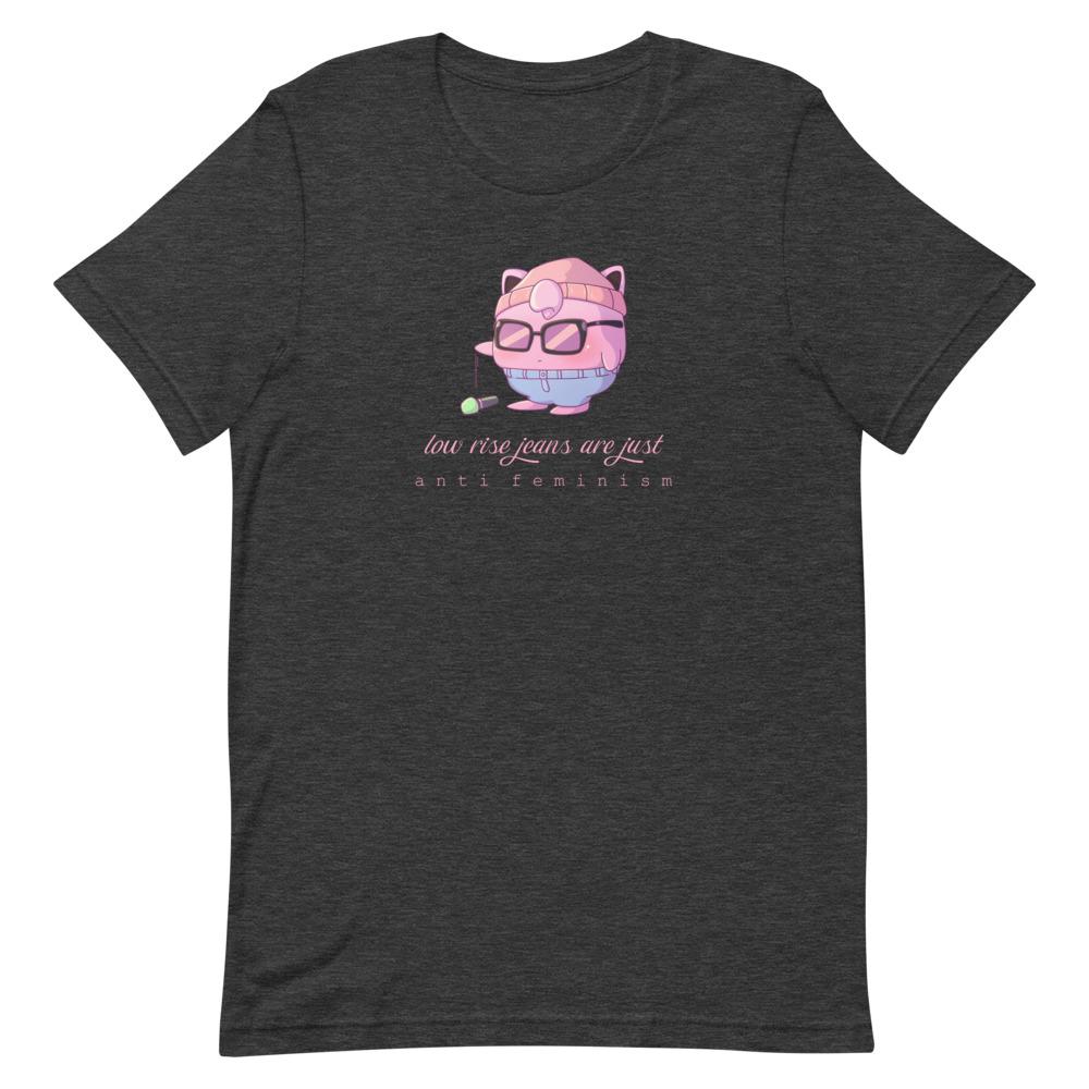 Low Rise Jeans | Short-Sleeve Unisex T-Shirt | Pokemon Threads and Thistles Inventory Dark Grey Heather XS