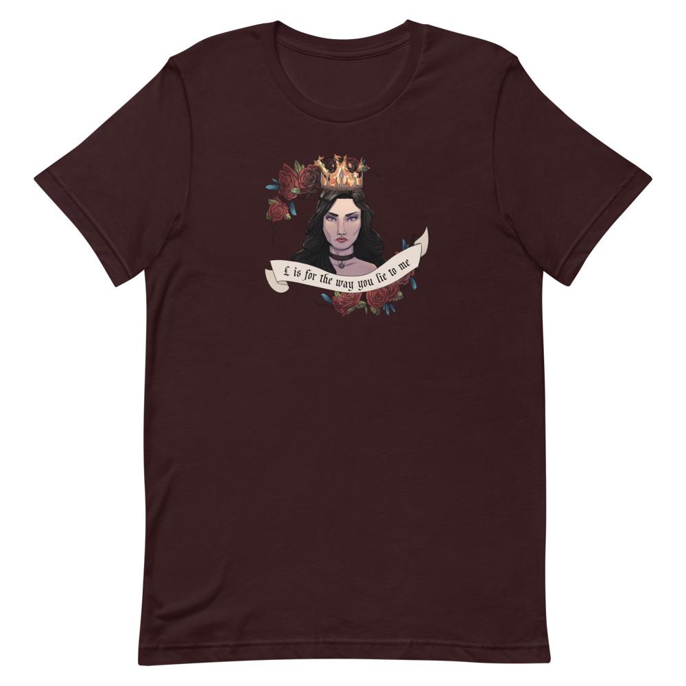 Lie to me | Short-Sleeve Unisex T-Shirt | The Witcher Threads and Thistles Inventory Oxblood Black S