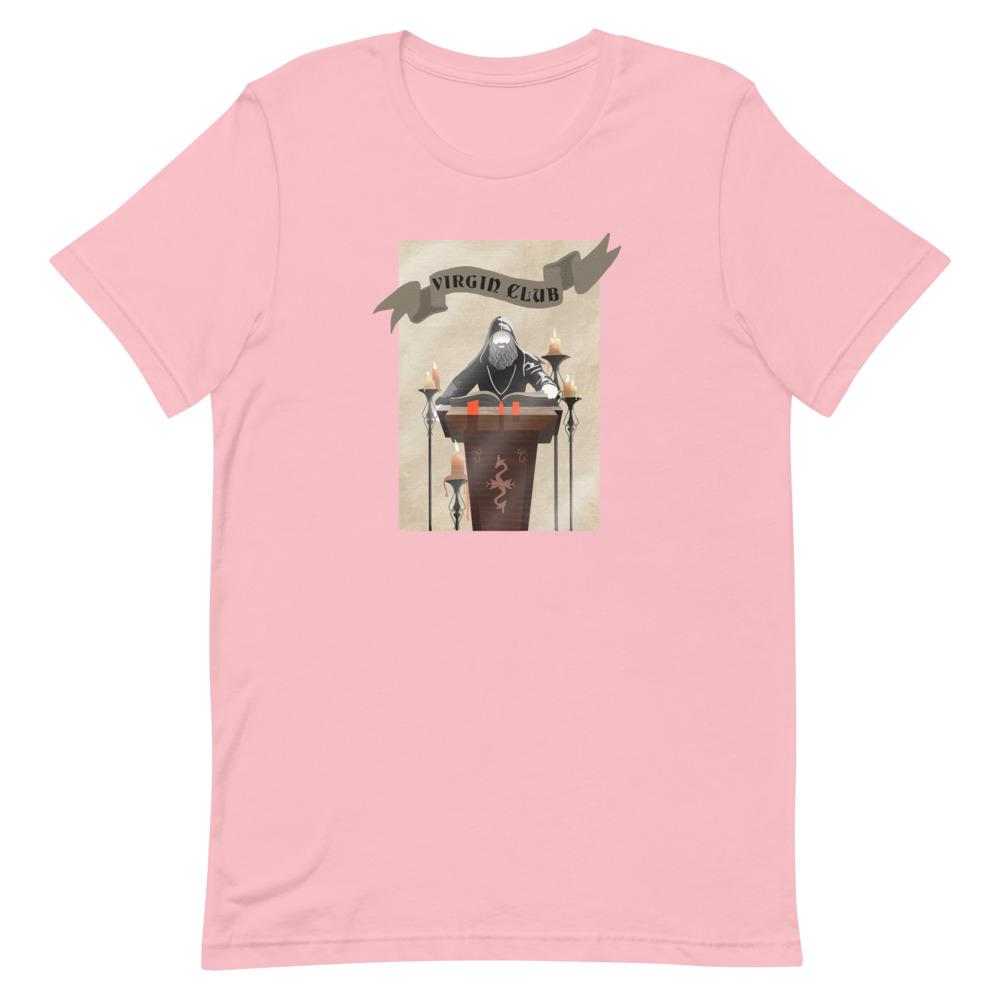 Virgin Club | Short-Sleeve Unisex T-Shirt | Skyrim Threads and Thistles Inventory Pink S