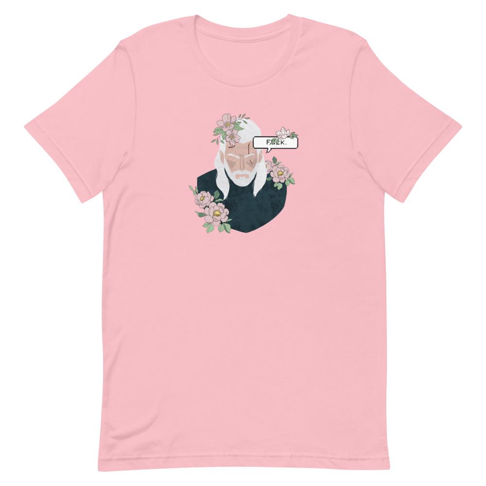 Floral Witcher | Short-Sleeve Unisex T-Shirt | The Witcher Threads and Thistles Inventory Pink S