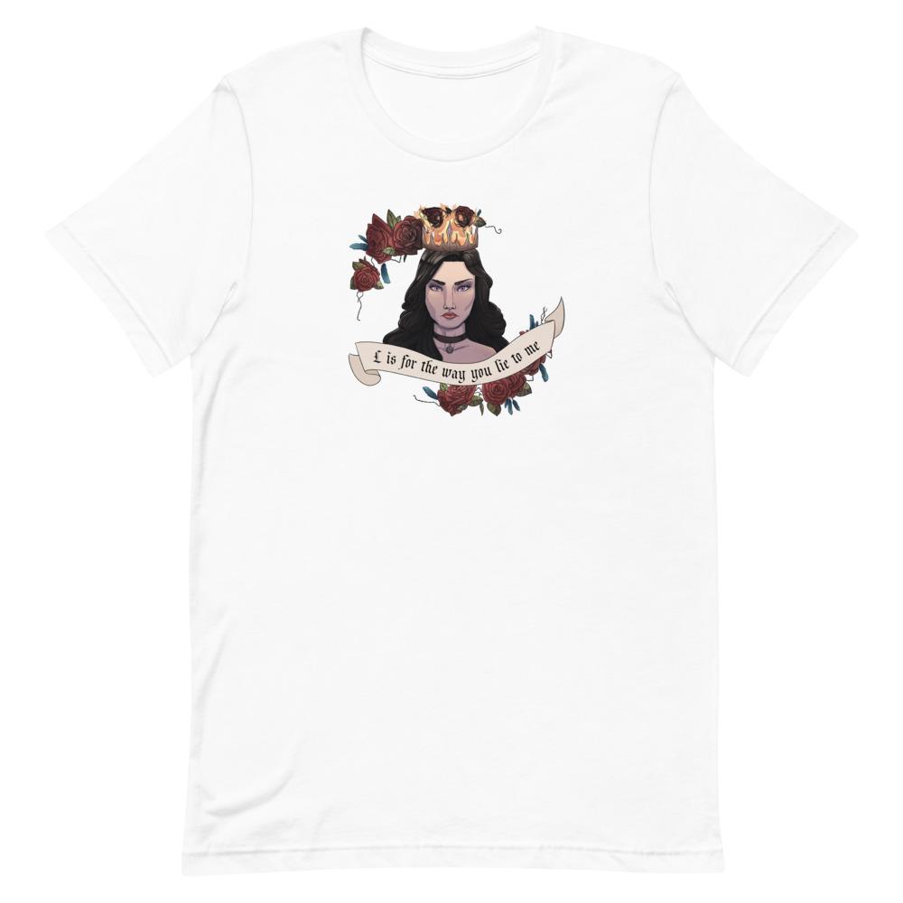 Lie to me | Short-Sleeve Unisex T-Shirt | The Witcher Threads and Thistles Inventory White S