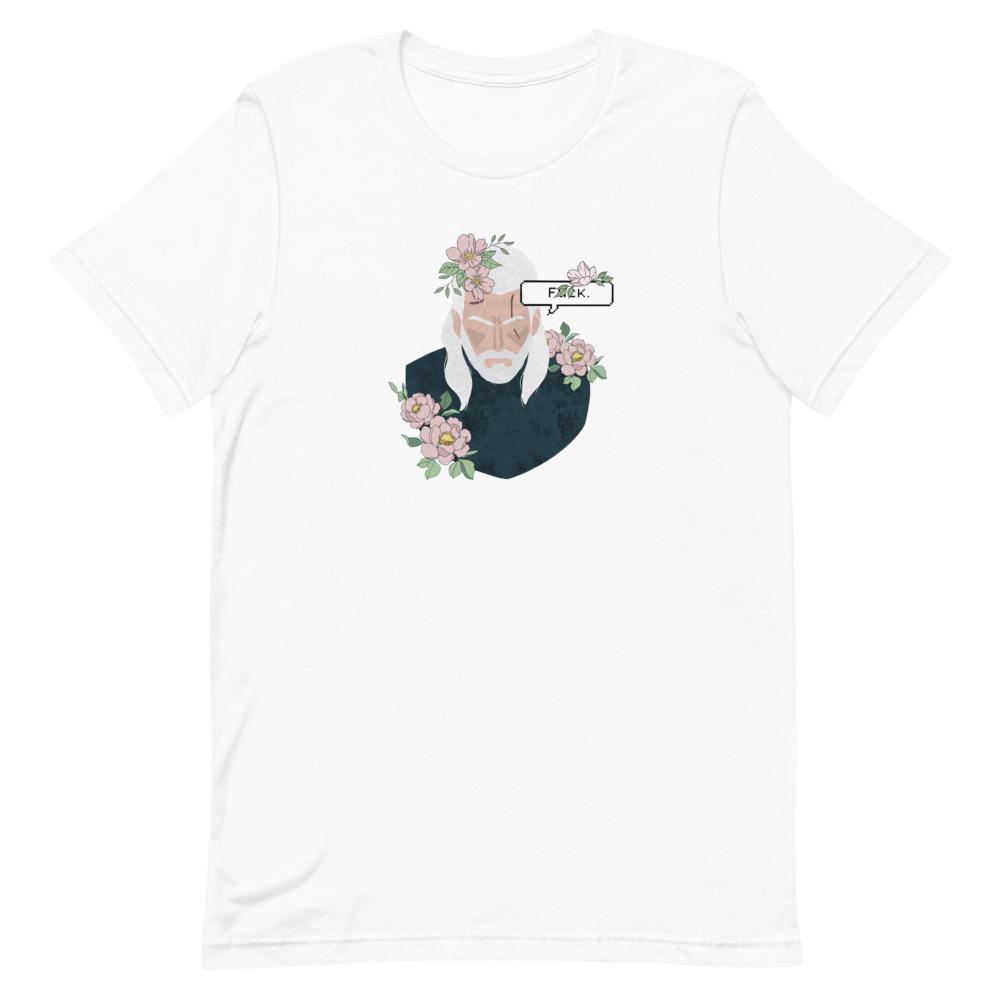 Floral Witcher | Short-Sleeve Unisex T-Shirt | The Witcher Threads and Thistles Inventory White S