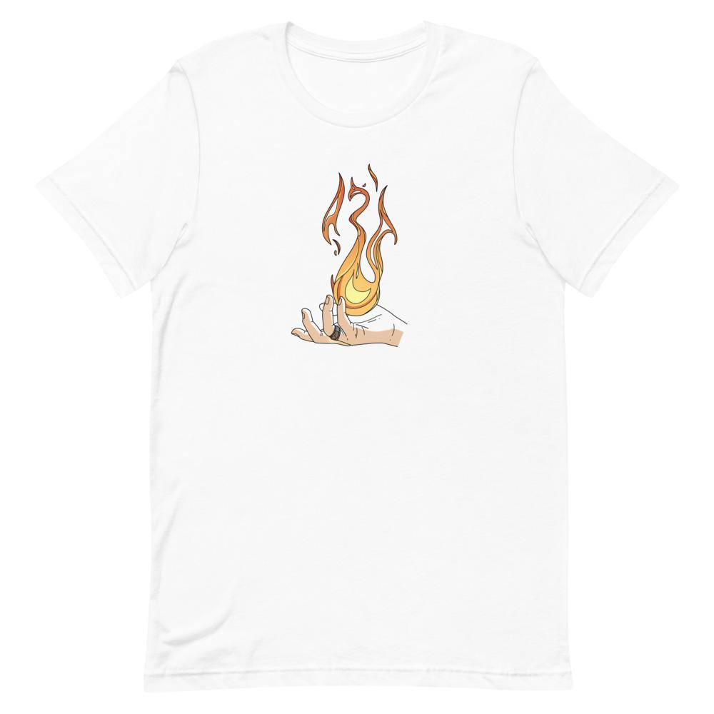 Destruction Spell | Short-Sleeve Unisex T-Shirt | Skyrim Threads and Thistles Inventory White S