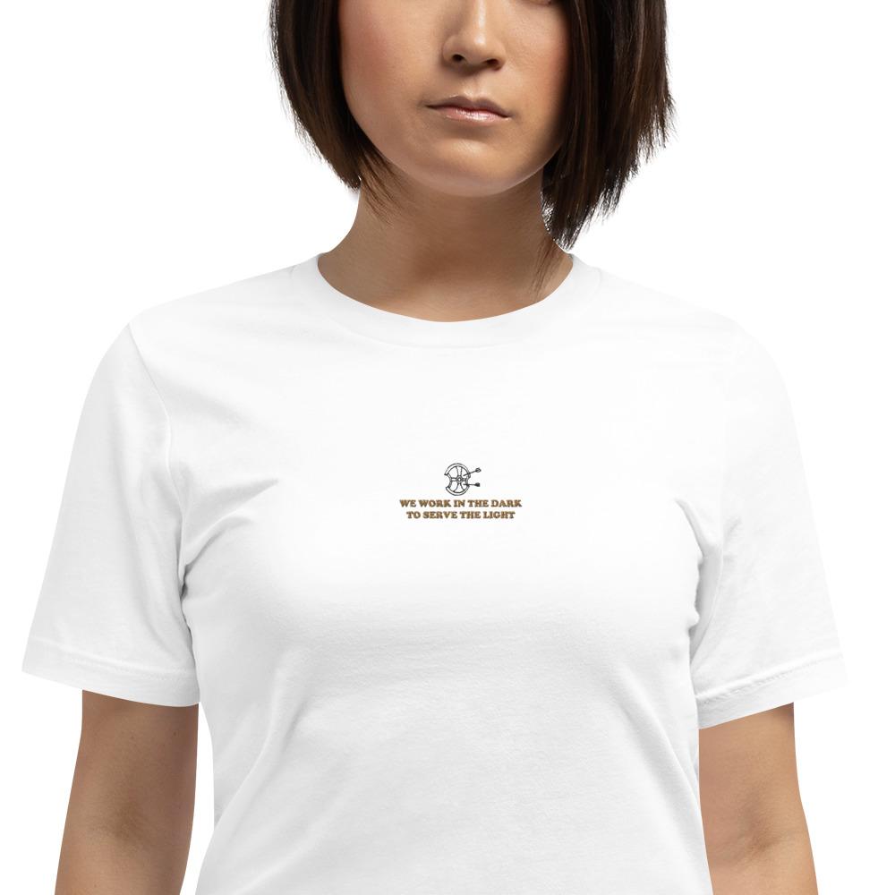Serve the Light | Embroidered Short-Sleeve Unisex T-Shirt | Assassin's Creed Threads and Thistles Inventory