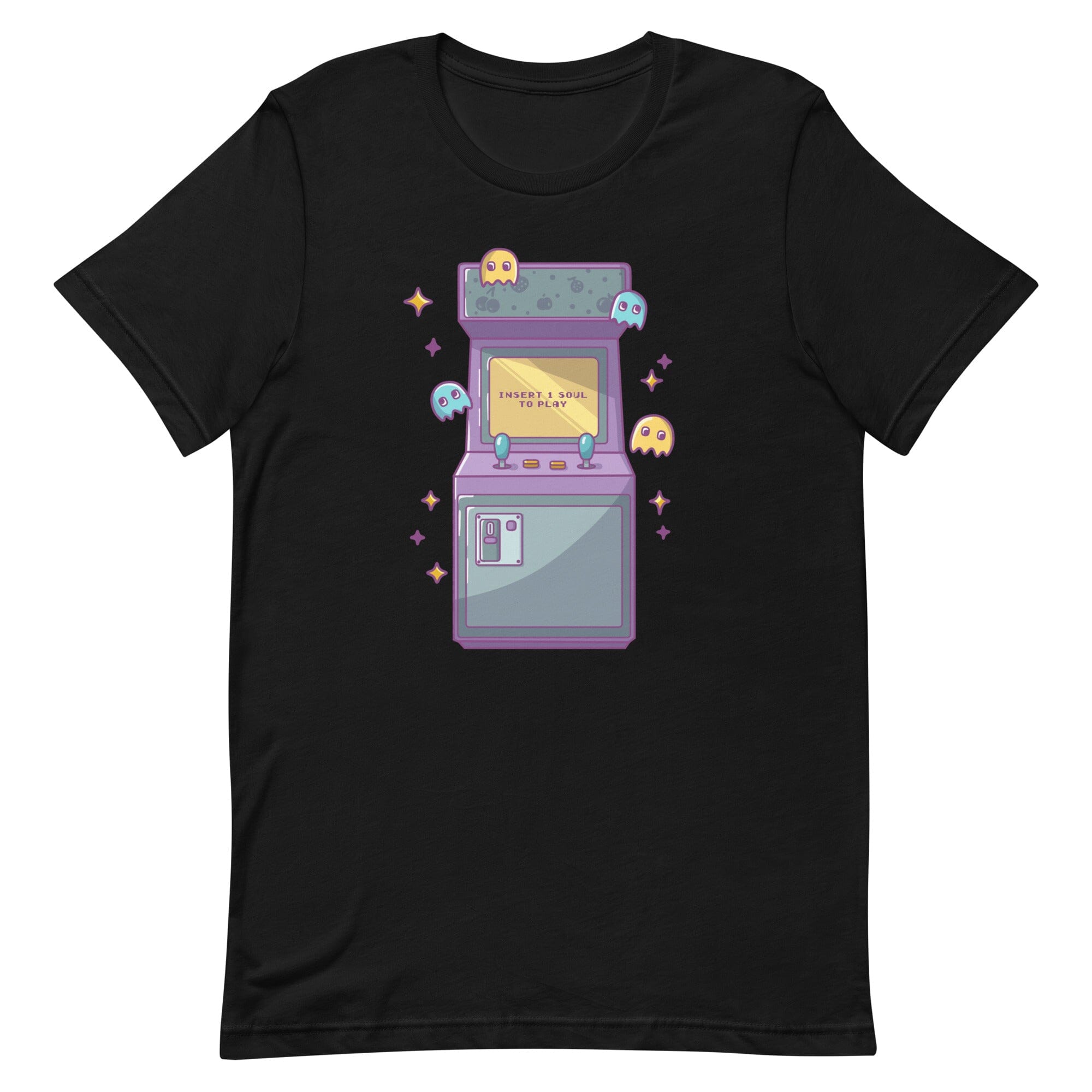 Insert 1 Soul to Play | Unisex t-shirt | Retro Gaming Threads & Thistles Inventory Black XS