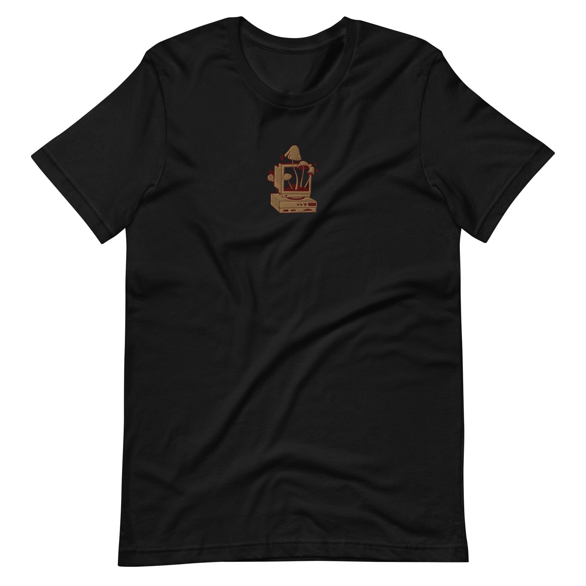 Cozy PC Gaming | Embroidered Unisex t-shirt | Cozy Gamer Threads & Thistles Inventory Black XS