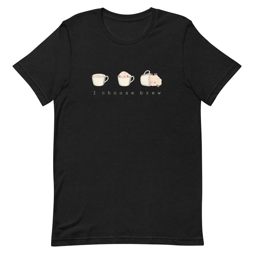I Choose Brew | Short-Sleeve Unisex T-Shirt | Pokemon Threads and Thistles Inventory Black Heather XS