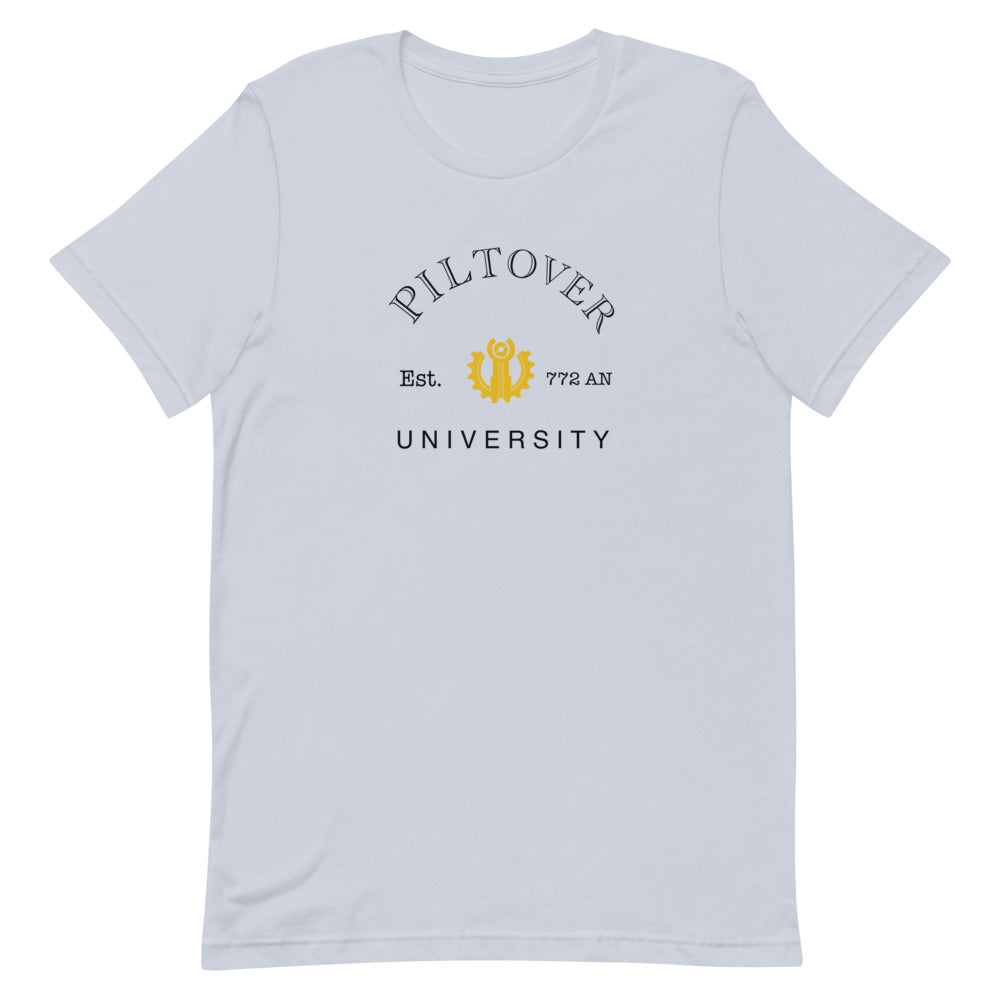 Piltover Univerity | Short-sleeve unisex t-shirt | League of Legends Threads and Thistles Inventory Light Blue XS