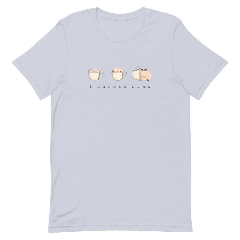 I Choose Brew | Short-Sleeve Unisex T-Shirt | Pokemon Threads and Thistles Inventory Light Blue XS