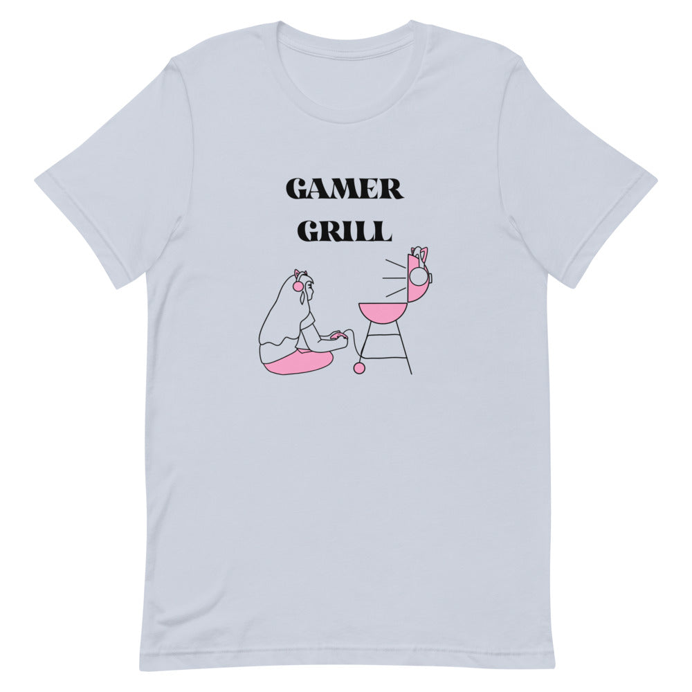Gamer Grill | Short-sleeve unisex t-shirt | Feminist Gamer Threads and Thistles Inventory Light Blue XS