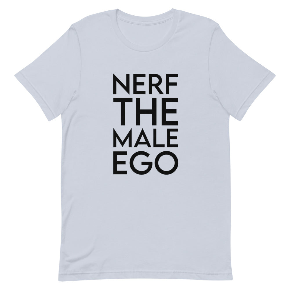 Nerf the Male Ego | Short-sleeve unisex t-shirt | Feminist Gamer Threads and Thistles Inventory Light Blue XS