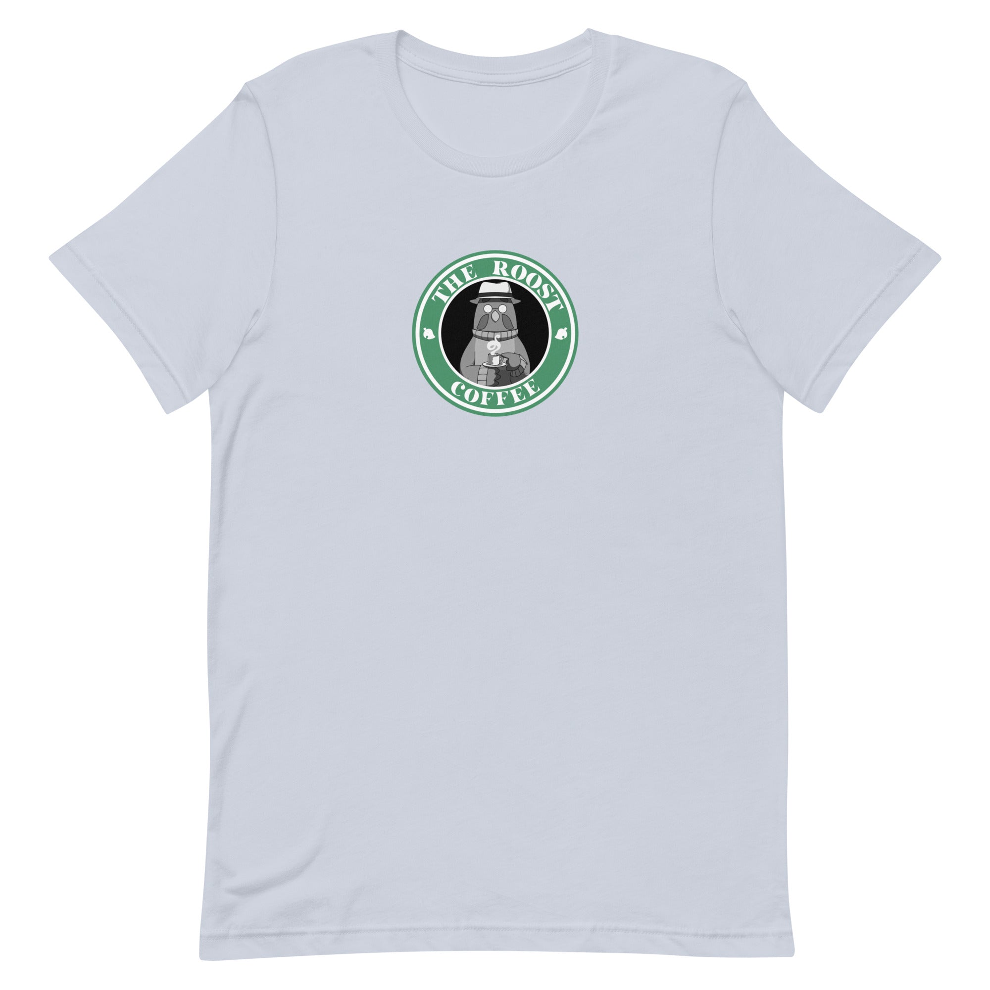 The Roost Coffee | Unisex t-shirt | Animal Crossing Threads and Thistles Inventory Light Blue XS
