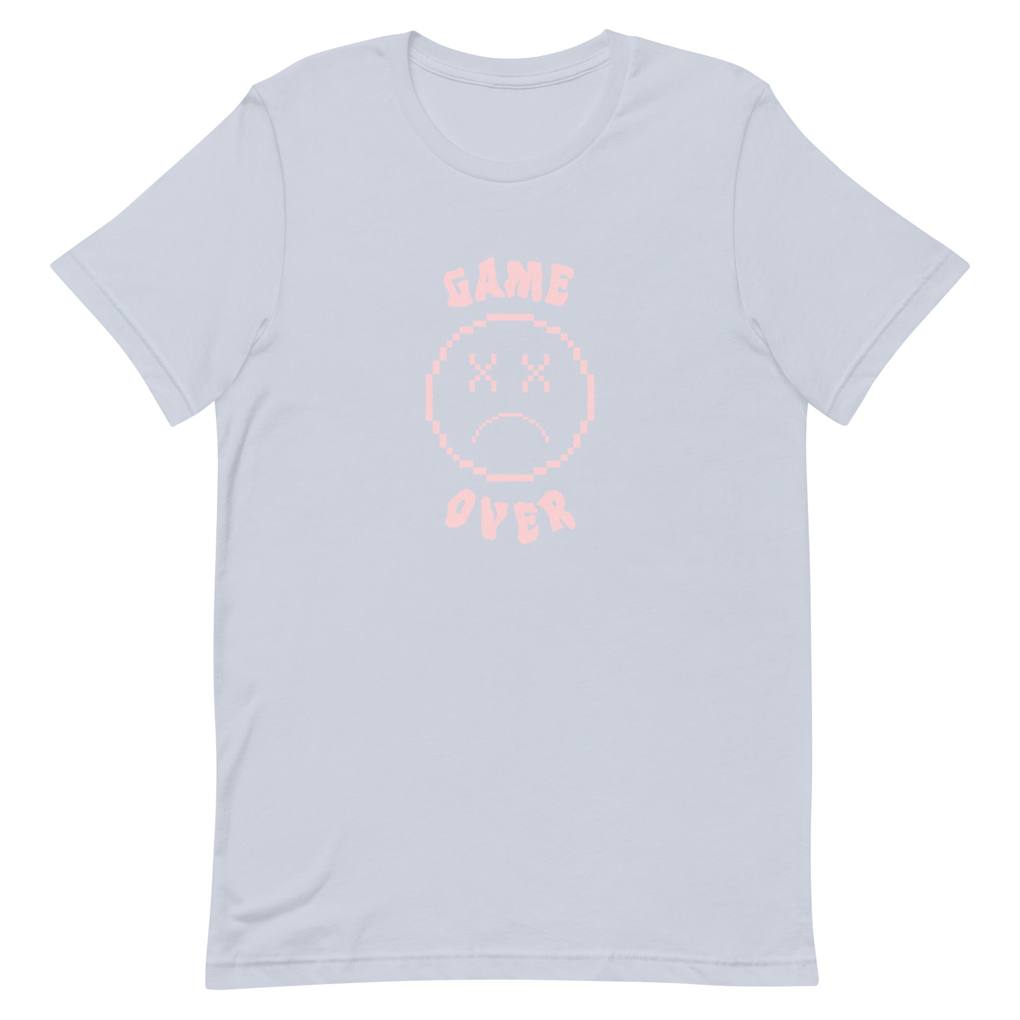 Game Over Smiley | Unisex t-shirt Shirts & Tops Threads and Thistles Inventory Light Blue XS
